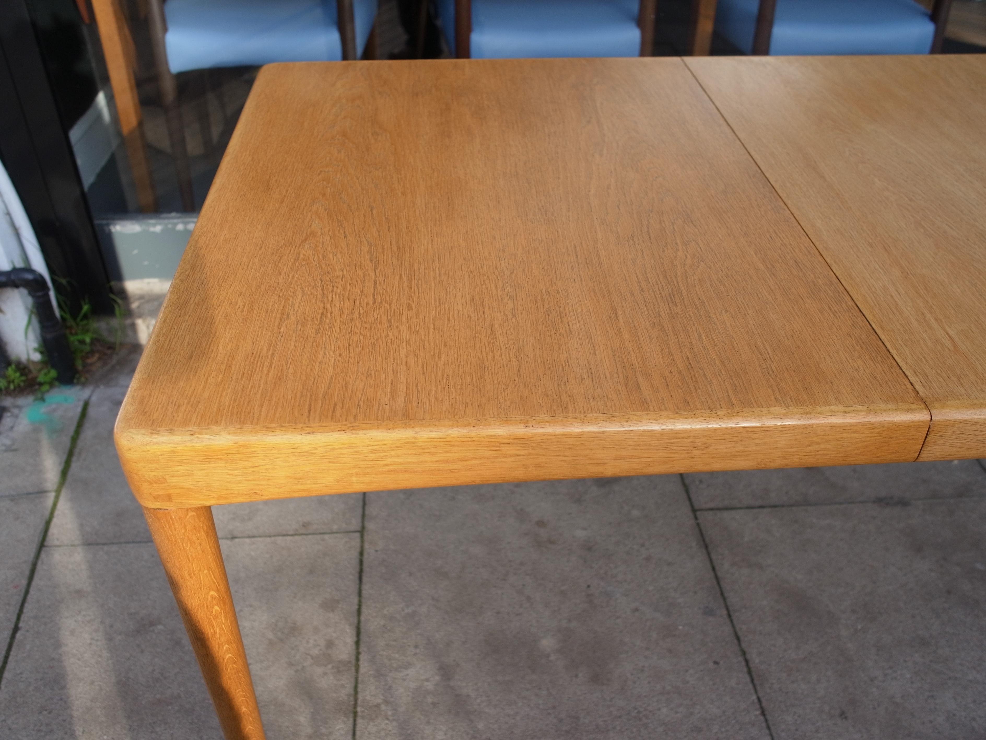 Danish 1960s Bramin Hw Klein Rectangular Oak Extendable Dining Table