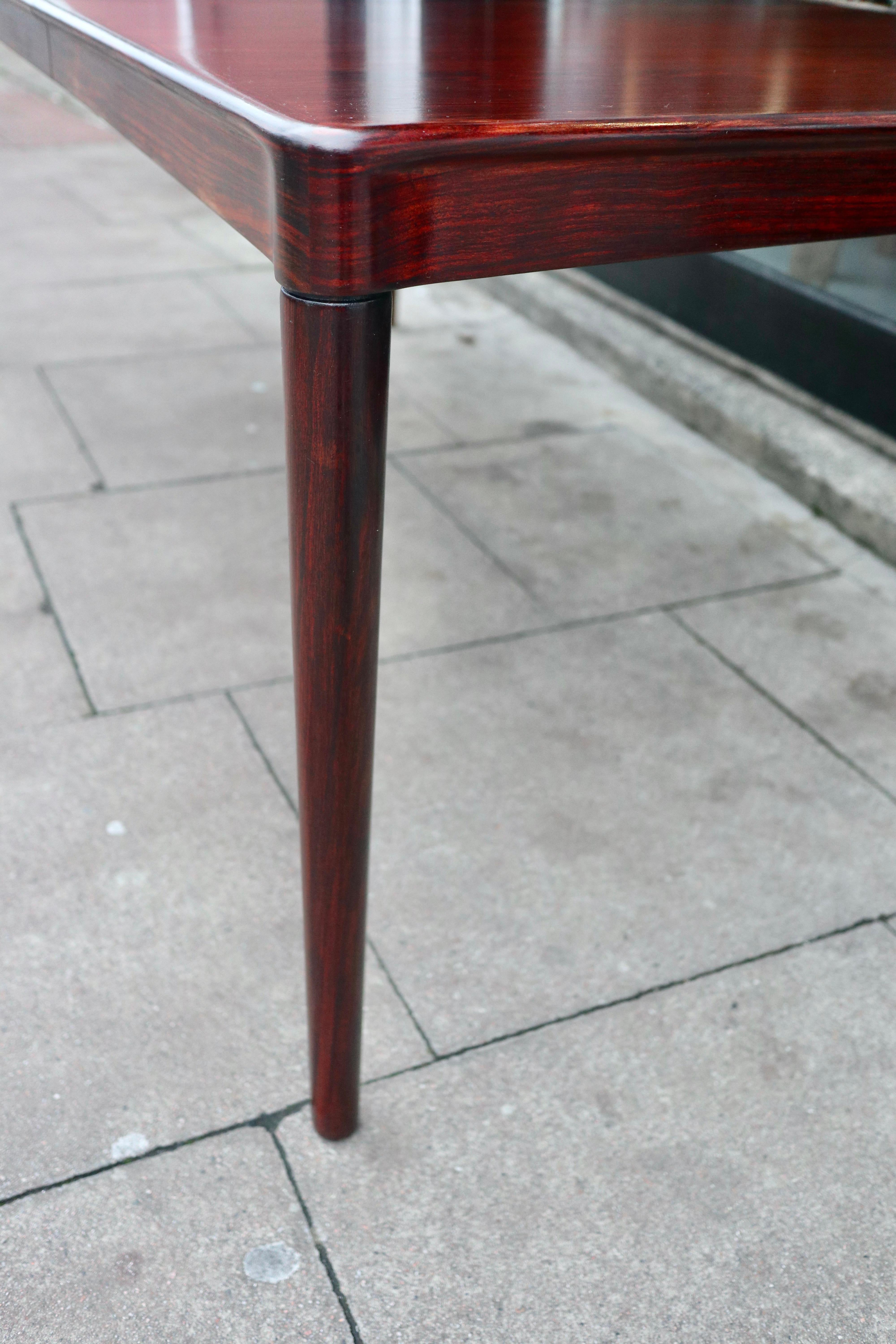 1960s Bramin HW Klein Rectangular Rosewood Extendable Dining Table In Good Condition For Sale In London, GB