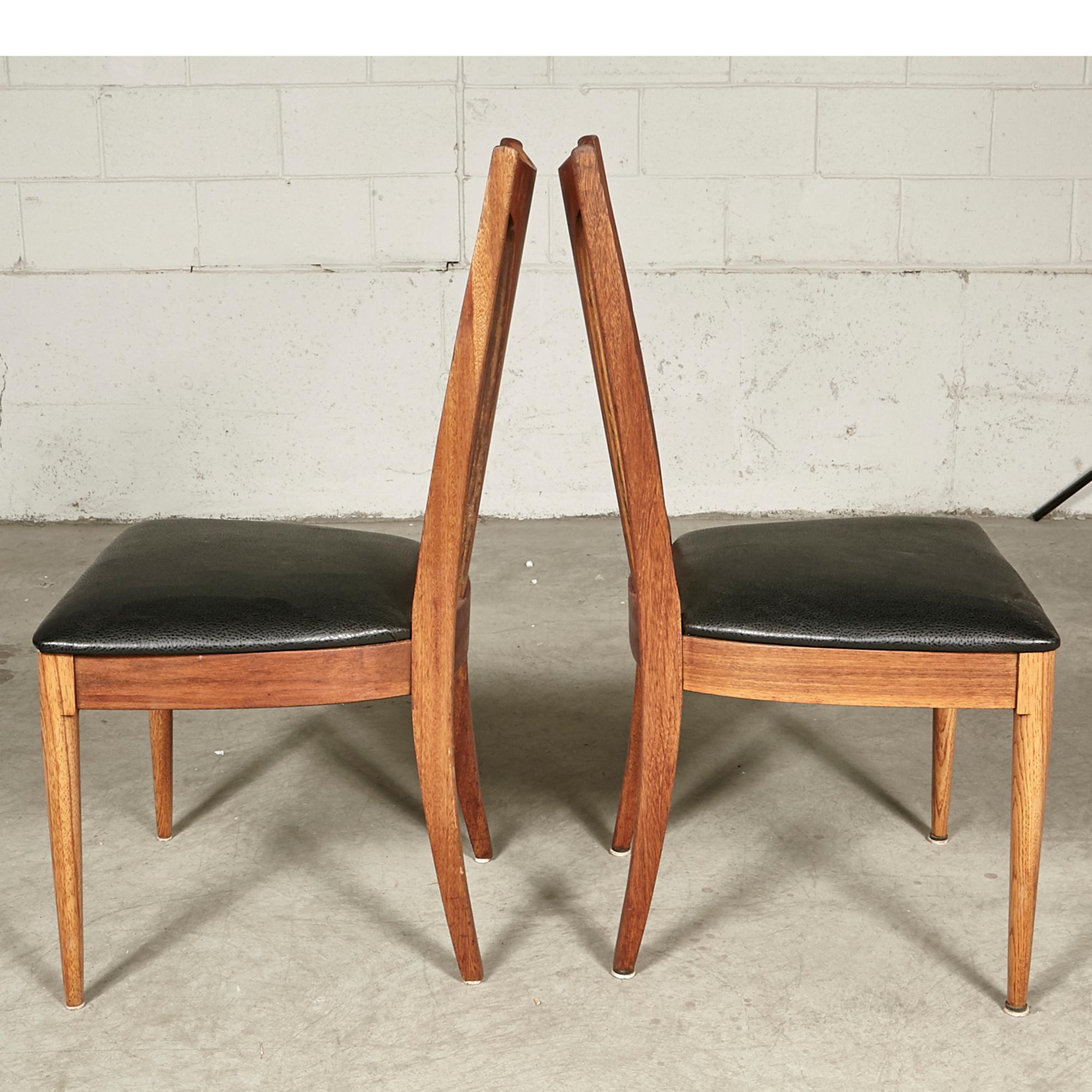 1960s Brasilia-Style Dining Chairs, Set of 4 In Good Condition For Sale In Amherst, NH