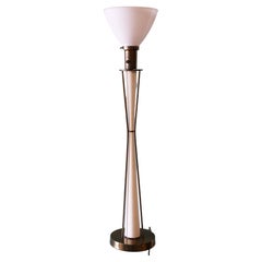 1960s Brass and Enamel Table Lamp After Excelsior Paul McCobb Mid Century 1960s Brass and Enamel Table Lamp After Excelsior Paul McCobb Mid Century