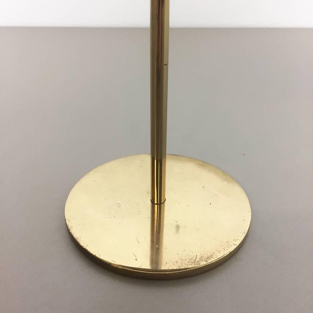 Swedish 1960s Brass and Glass Candleholder Made by Hans-Agne Jakobsson Ab, Sweden