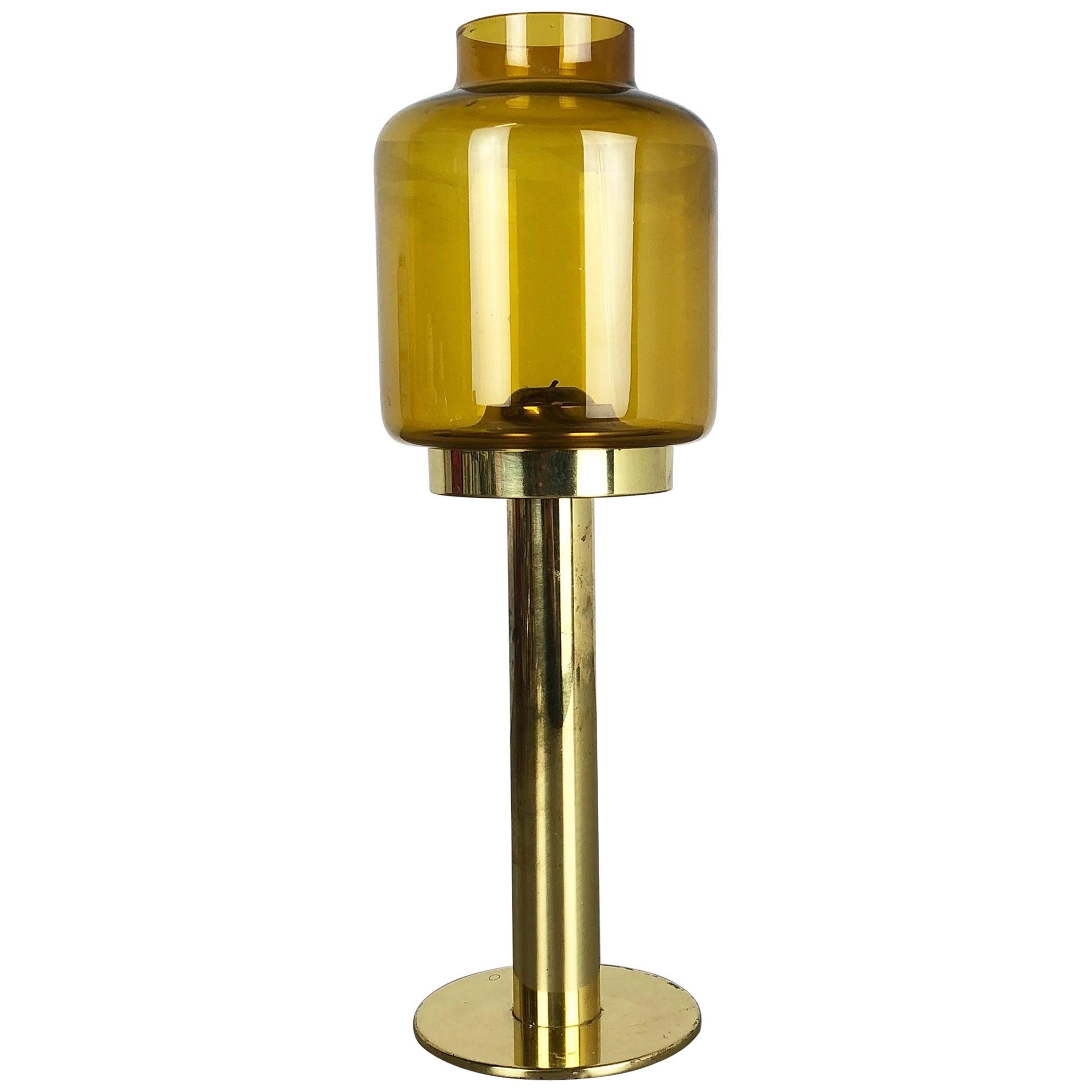 1960s Brass and Glass "Claudia" Candleholder Made by Hans-Agne Jakobson, Sweden