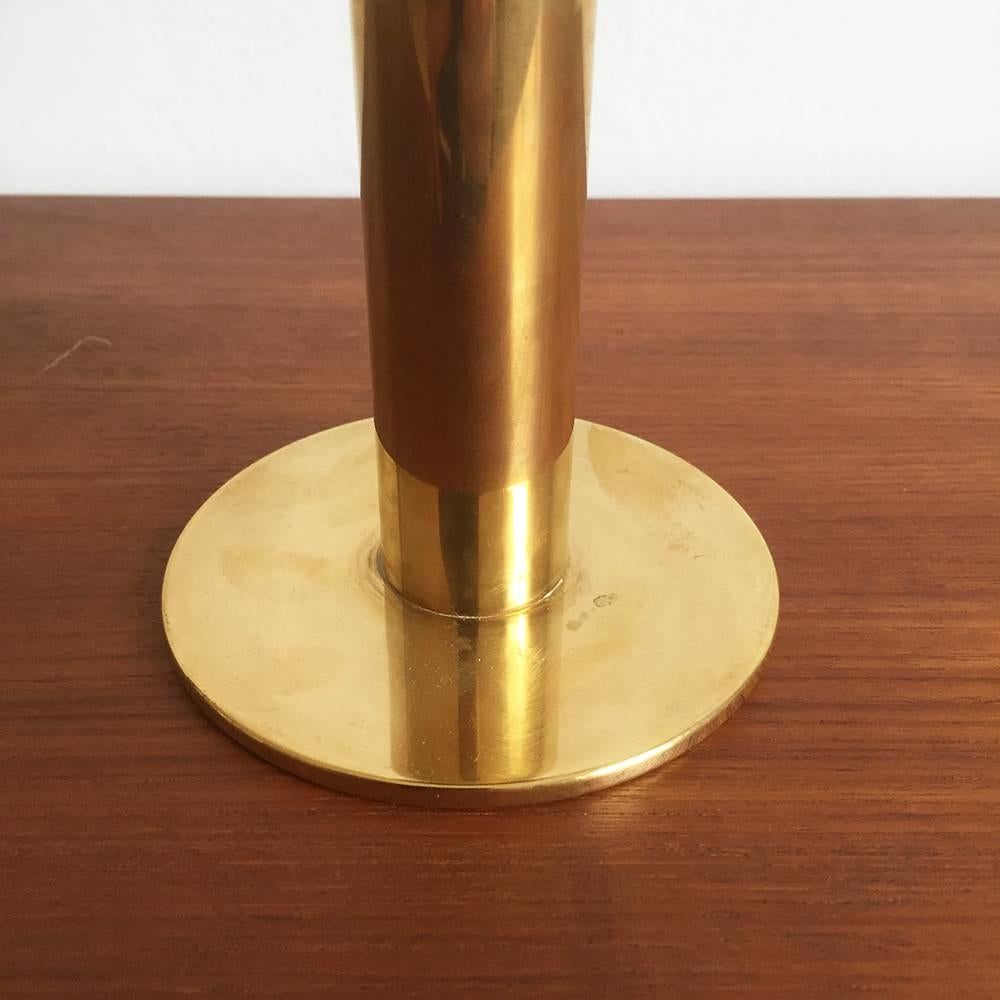 20th Century 1960s Brass and Glass ‘Claudia’ Candleholder Made by Hans-Agne Jakobsson