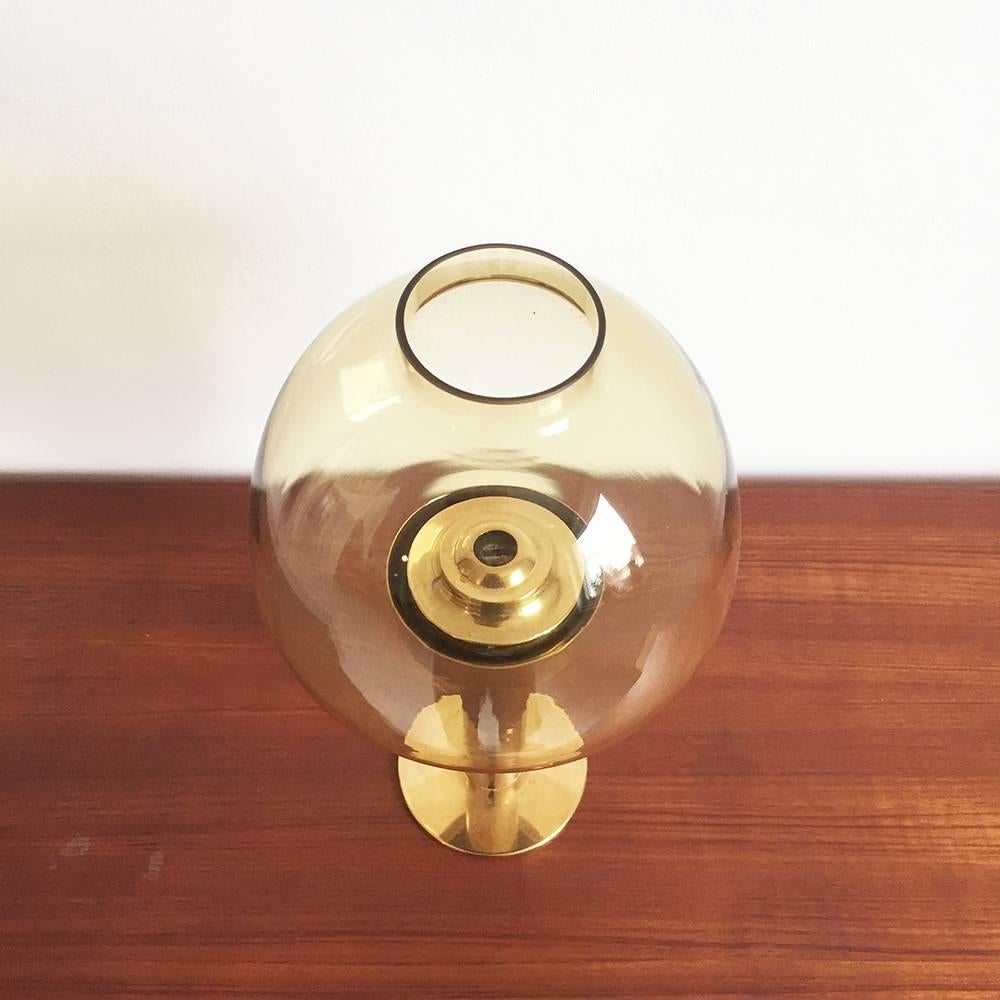 Metal 1960s Brass and Glass ‘Claudia’ Candleholder Made by Hans-Agne Jakobsson