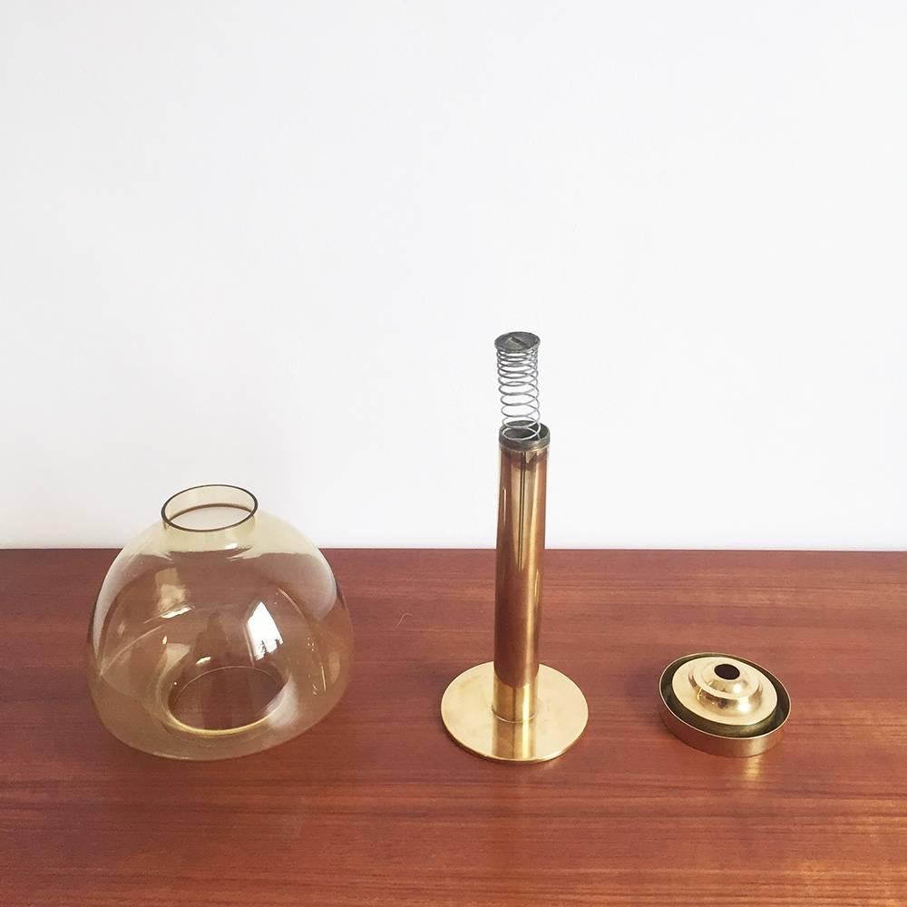 1960s Brass and Glass ‘Claudia’ Candleholder Made by Hans-Agne Jakobsson 1