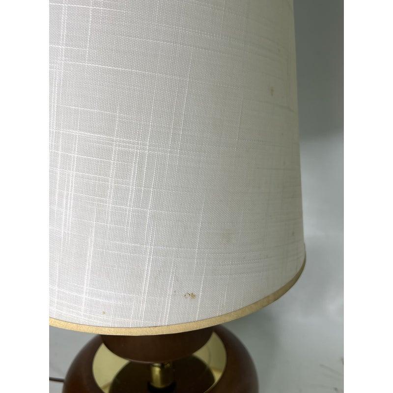 1960s Brass and Walnut Table Lamp by Modeline In Good Condition In Esperance, NY