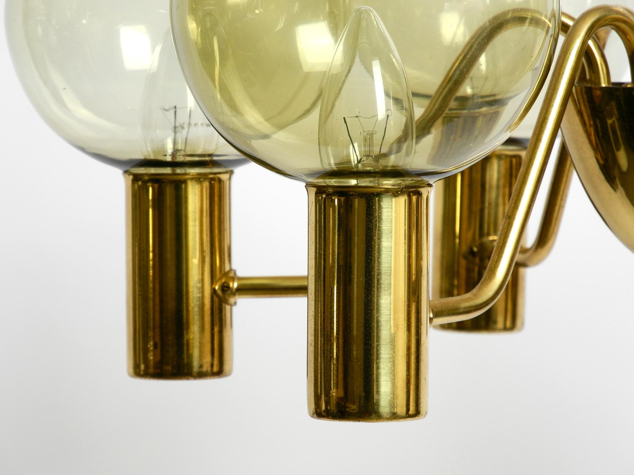 1960s Brass Ceiling Lamp by Hans Agne Jakobsson Model T 372/6 'Patricia' 8