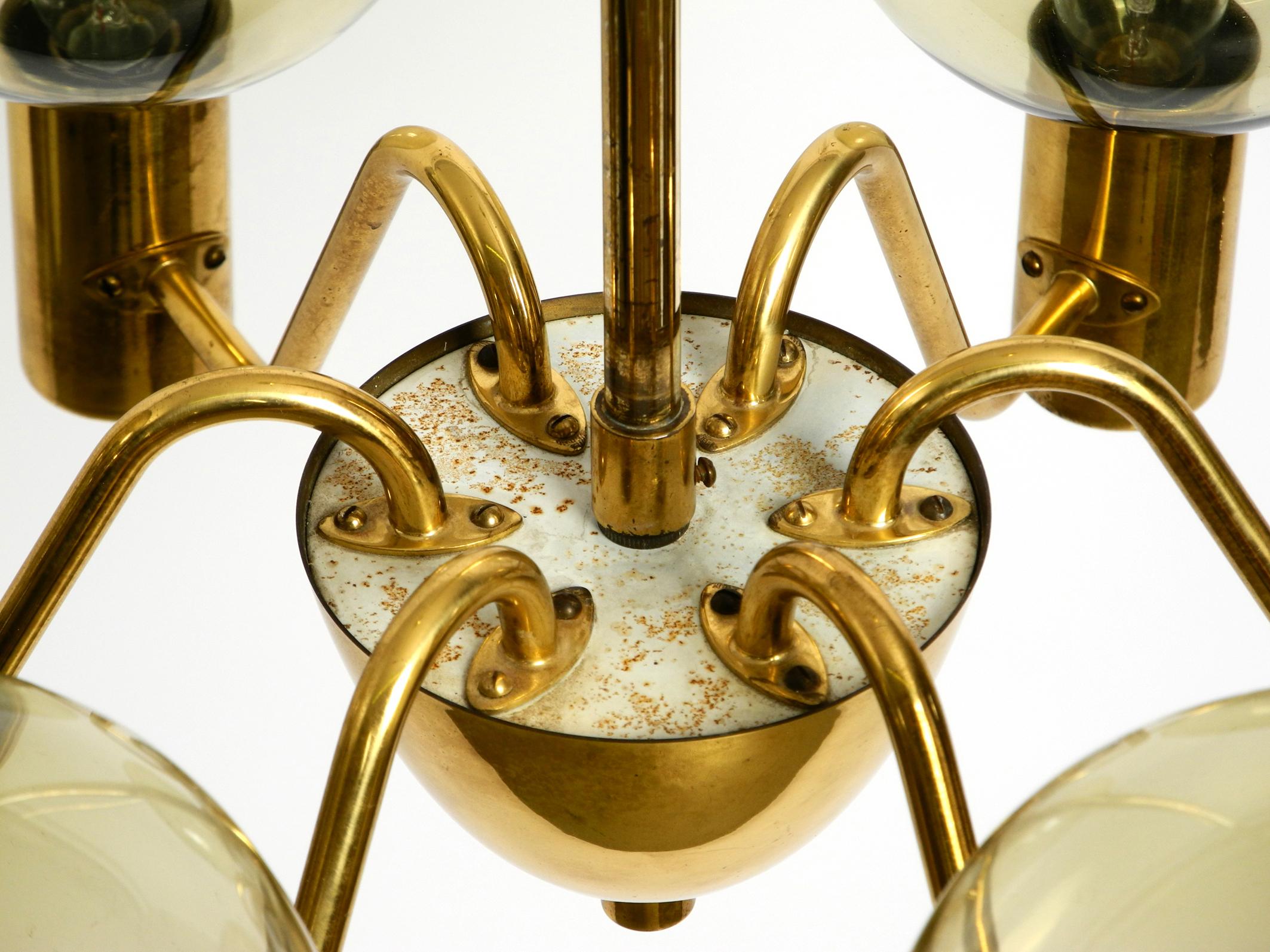 1960s Brass Ceiling Lamp by Hans Agne Jakobsson Model T 372/6 'Patricia' 9