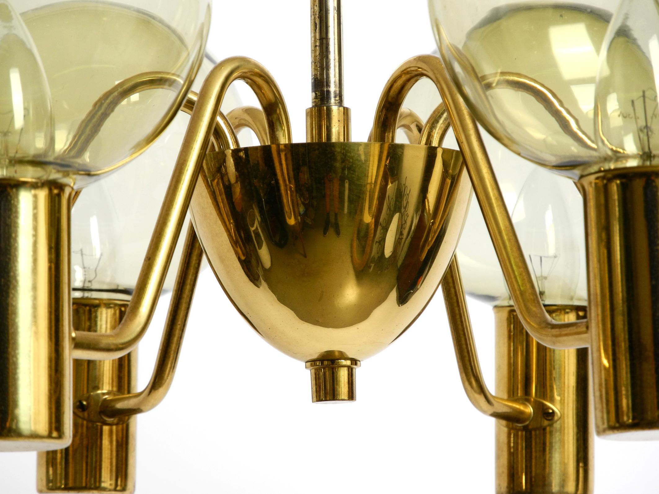 Mid-20th Century 1960s Brass Ceiling Lamp by Hans Agne Jakobsson Model T 372/6 'Patricia'