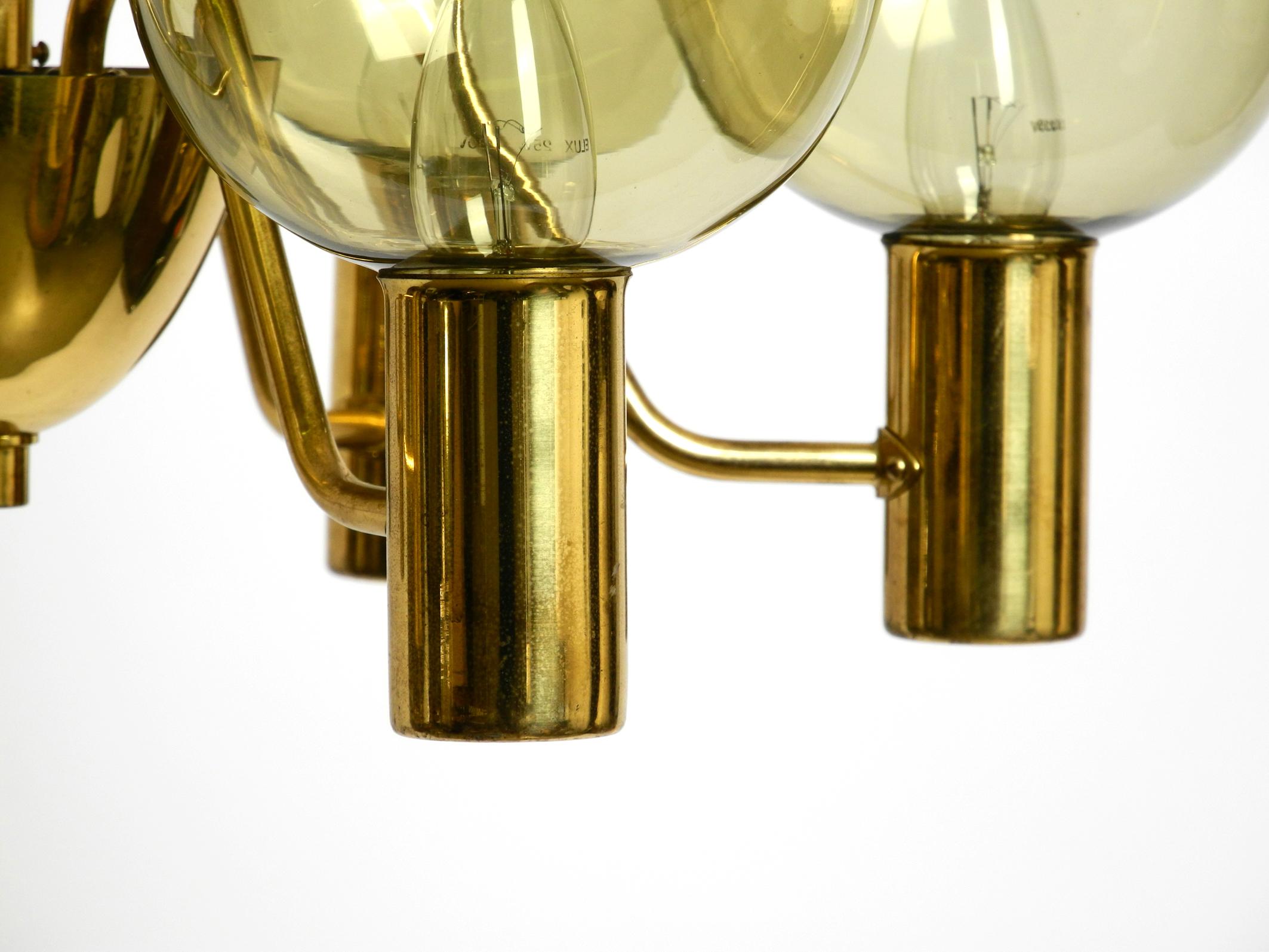 1960s Brass Ceiling Lamp by Hans Agne Jakobsson Model T 372/6 'Patricia' 1