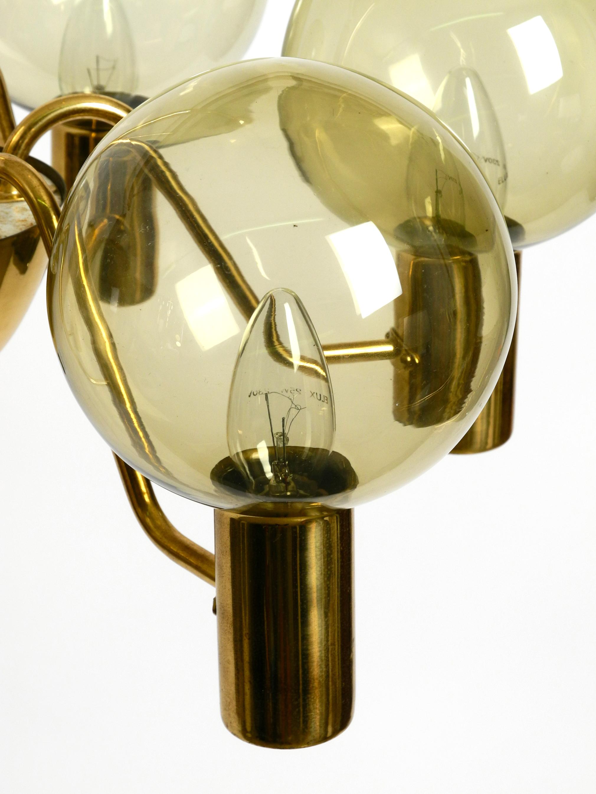 1960s Brass Ceiling Lamp by Hans Agne Jakobsson Model T 372/6 'Patricia' 3