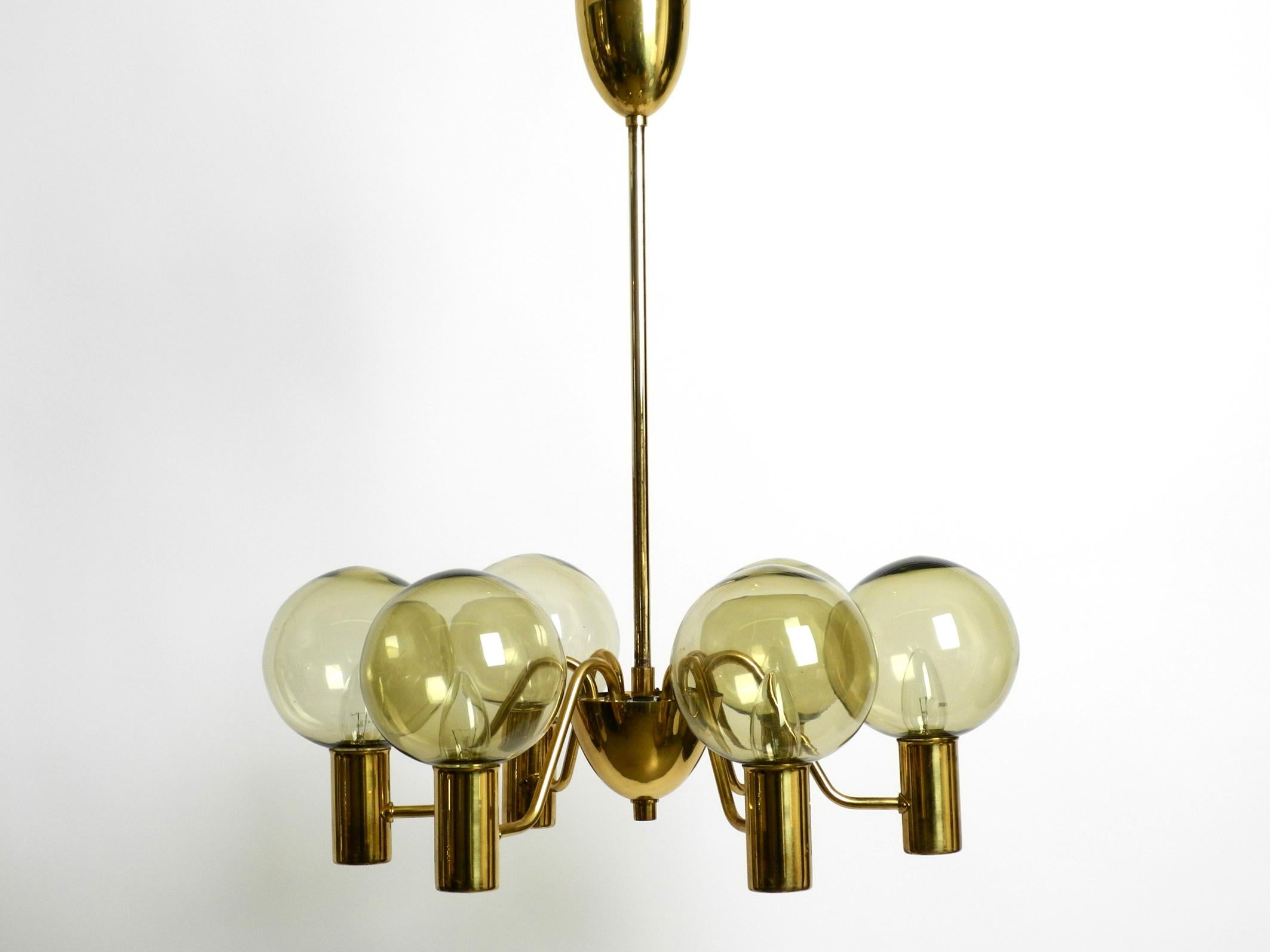 1960s Brass Ceiling Lamp by Hans Agne Jakobsson Model T 372/6 'Patricia'