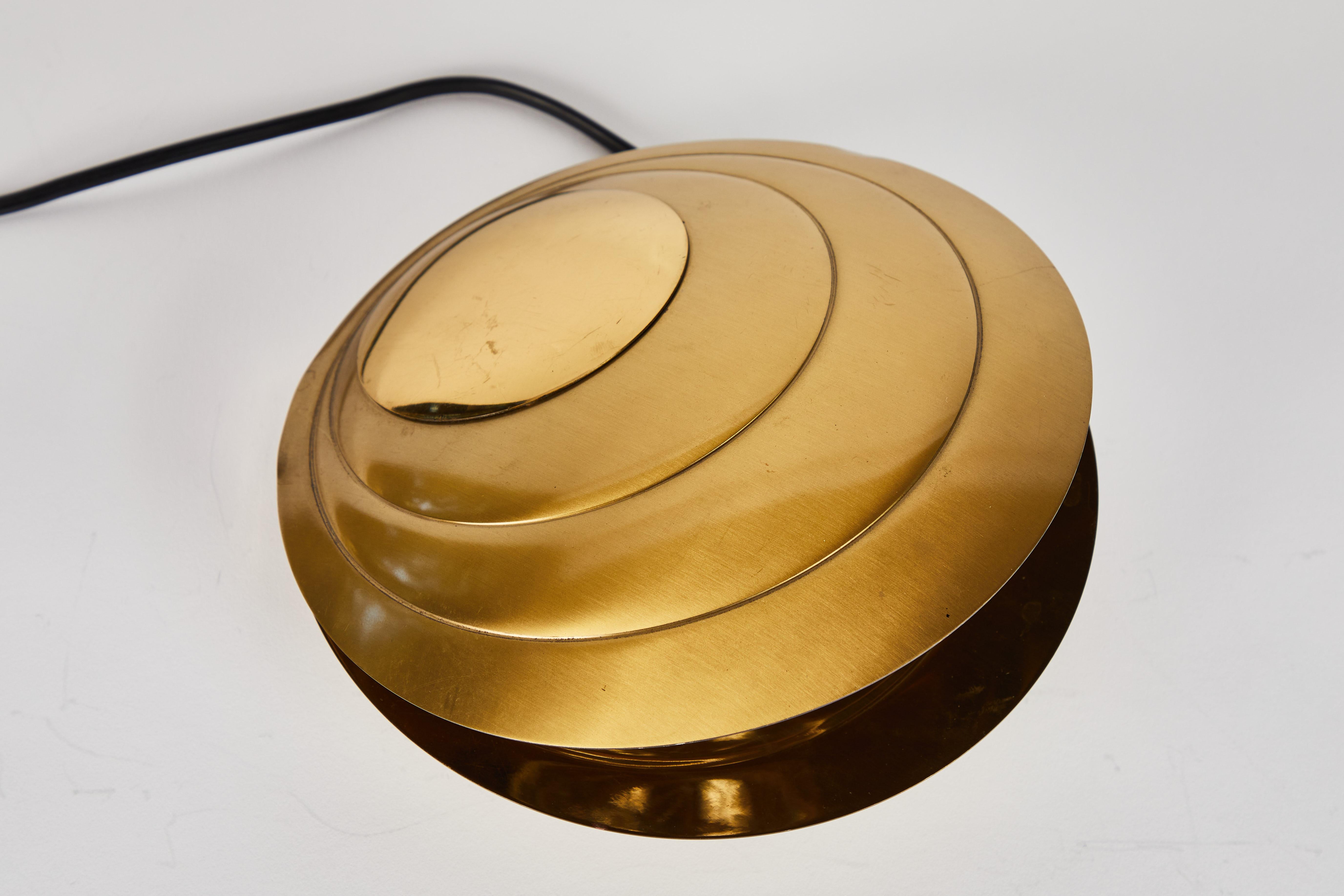 1960s Brass Clamshell Table Lamp by Angelo Brotto 2