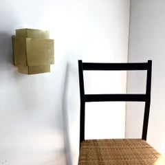 Applique cubique en laiton des années 1960