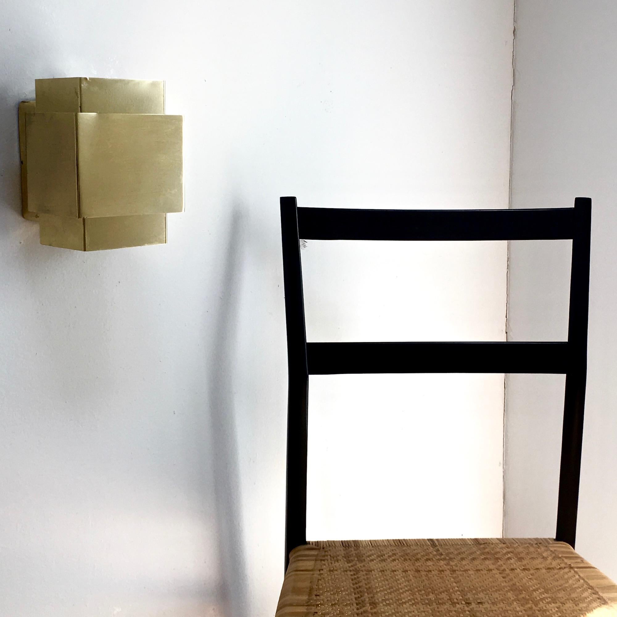 1960s Brass Cubic Sconce 3