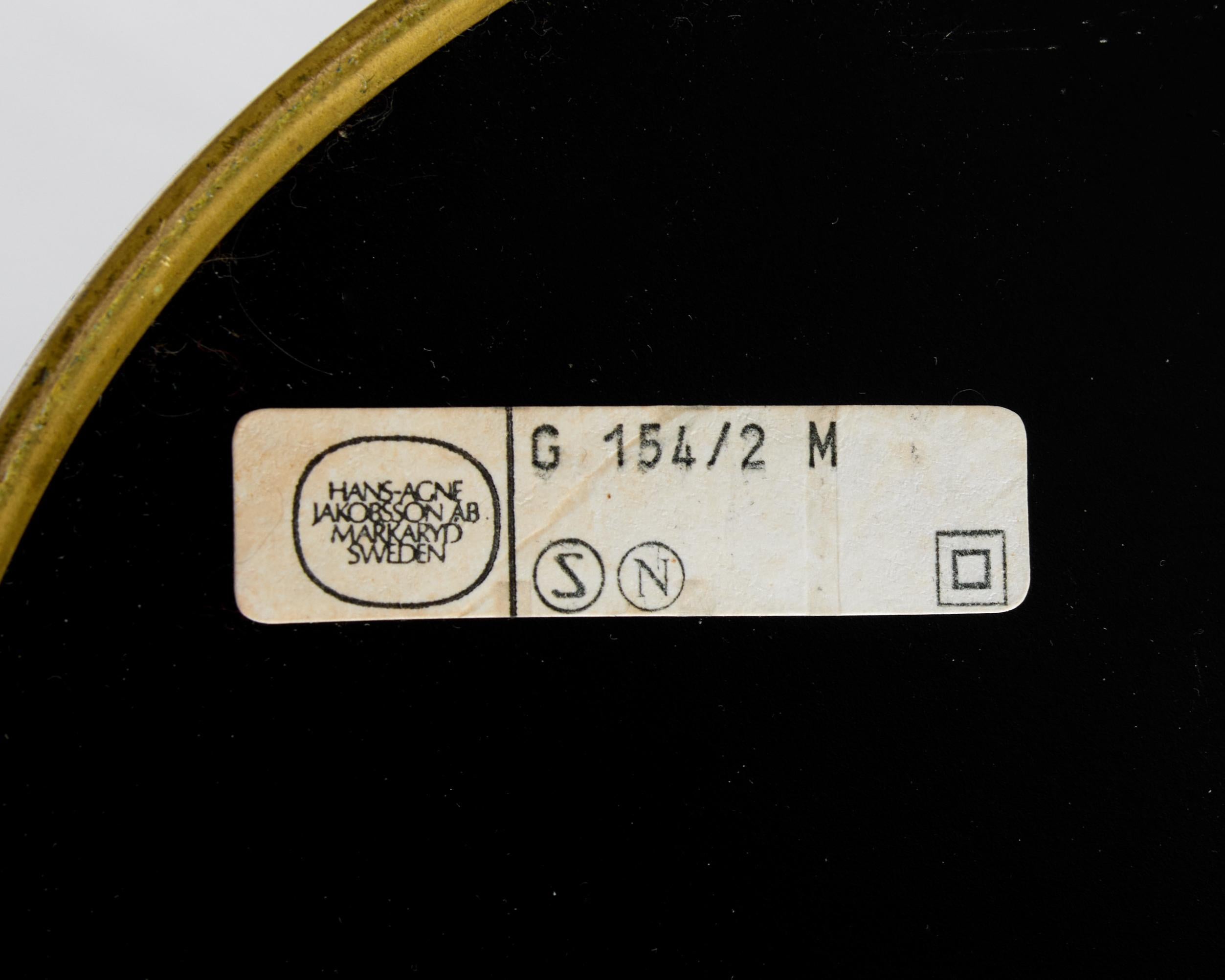 Lampada da terra in ottone degli anni '60 di Hans-Agne Jakobsson - Model G 154/3, design svedese in vendita 3