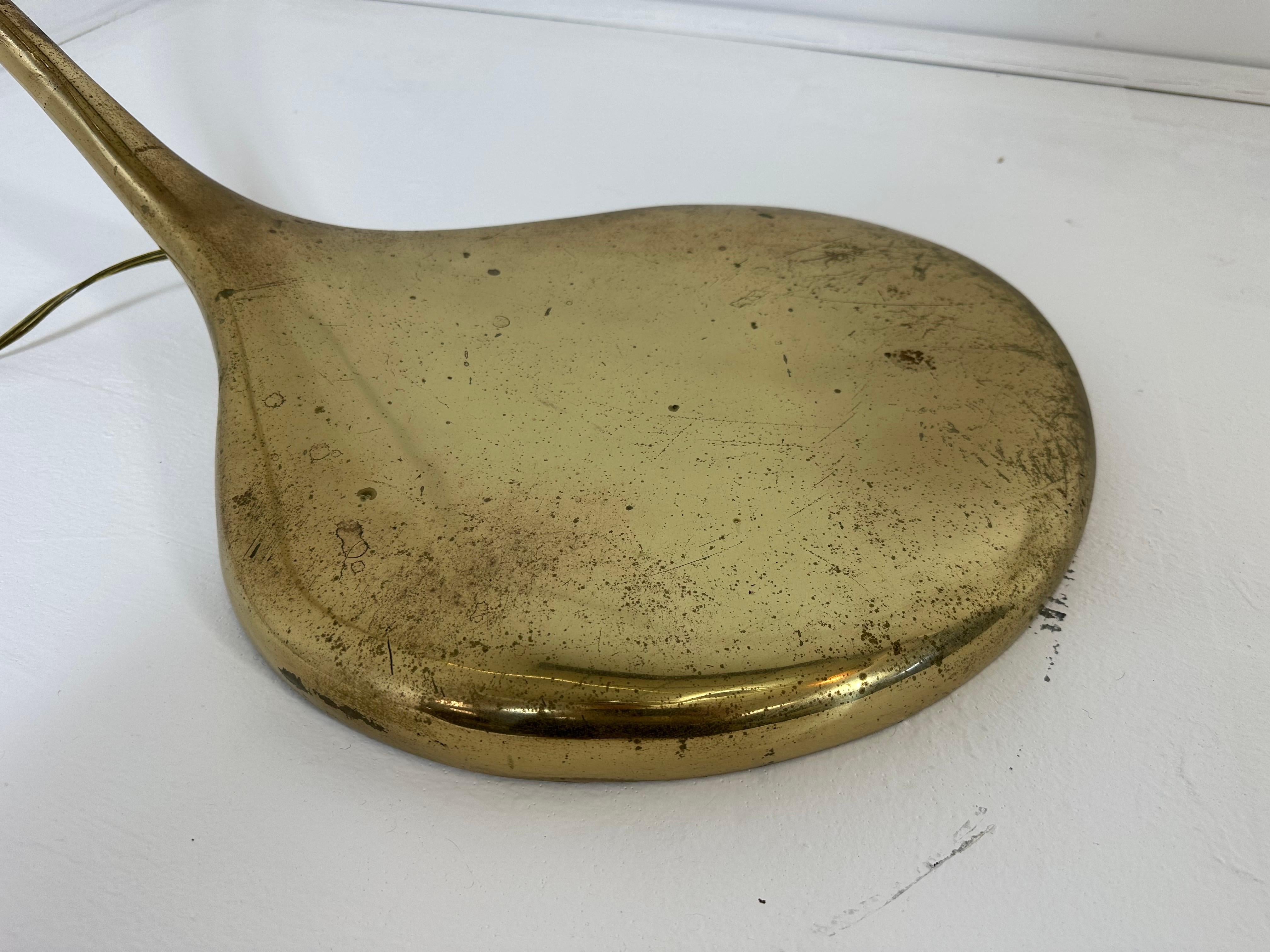 Plaqué Laiton des années 1960  Lampadaire en vente