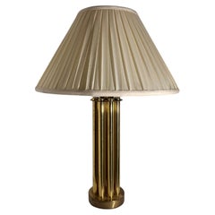 Lampada in ottone degli anni '60 con paralume beige