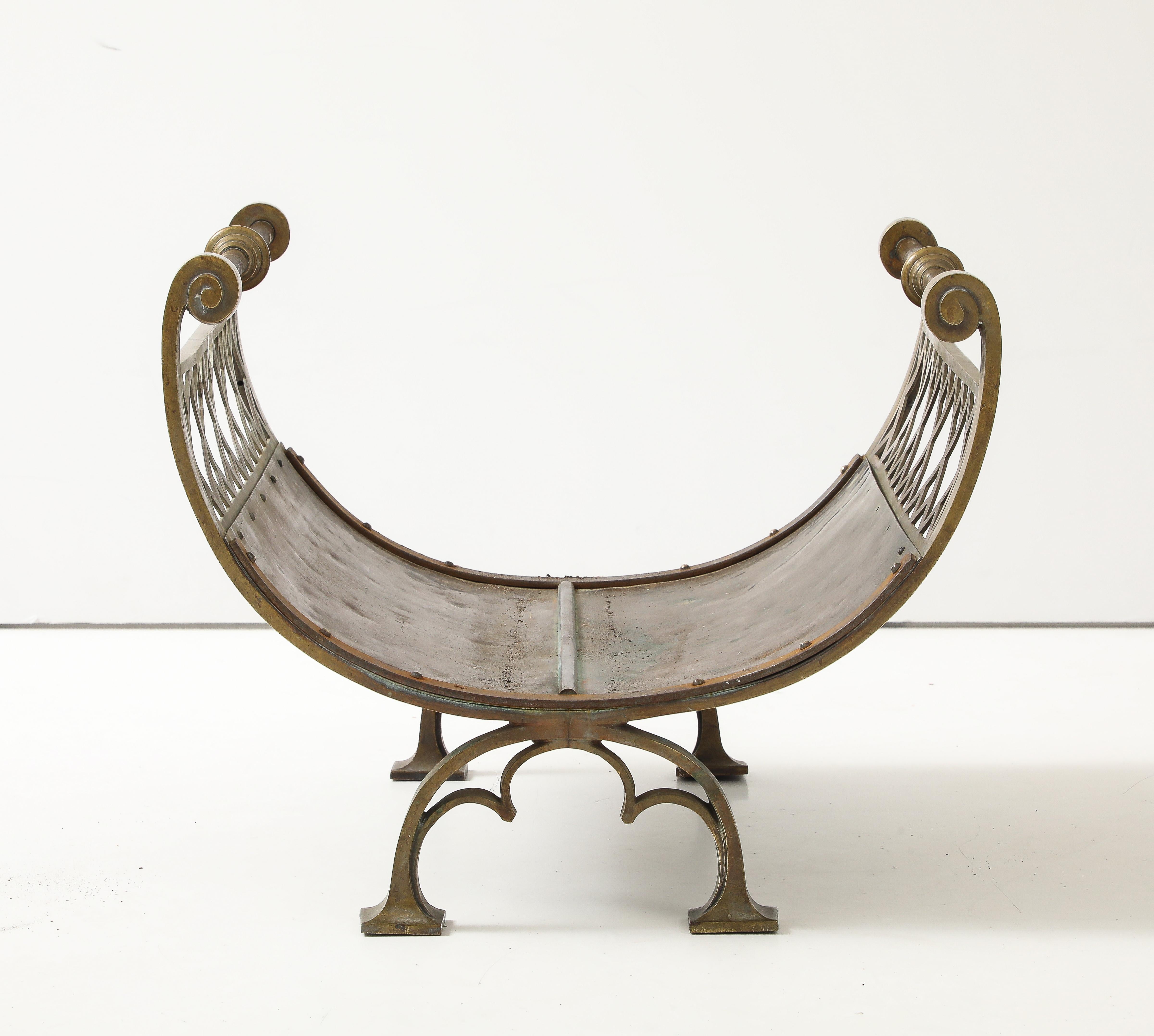 1960's Brass Lattice Lattice Fireplace Log Holder. For Sale 4