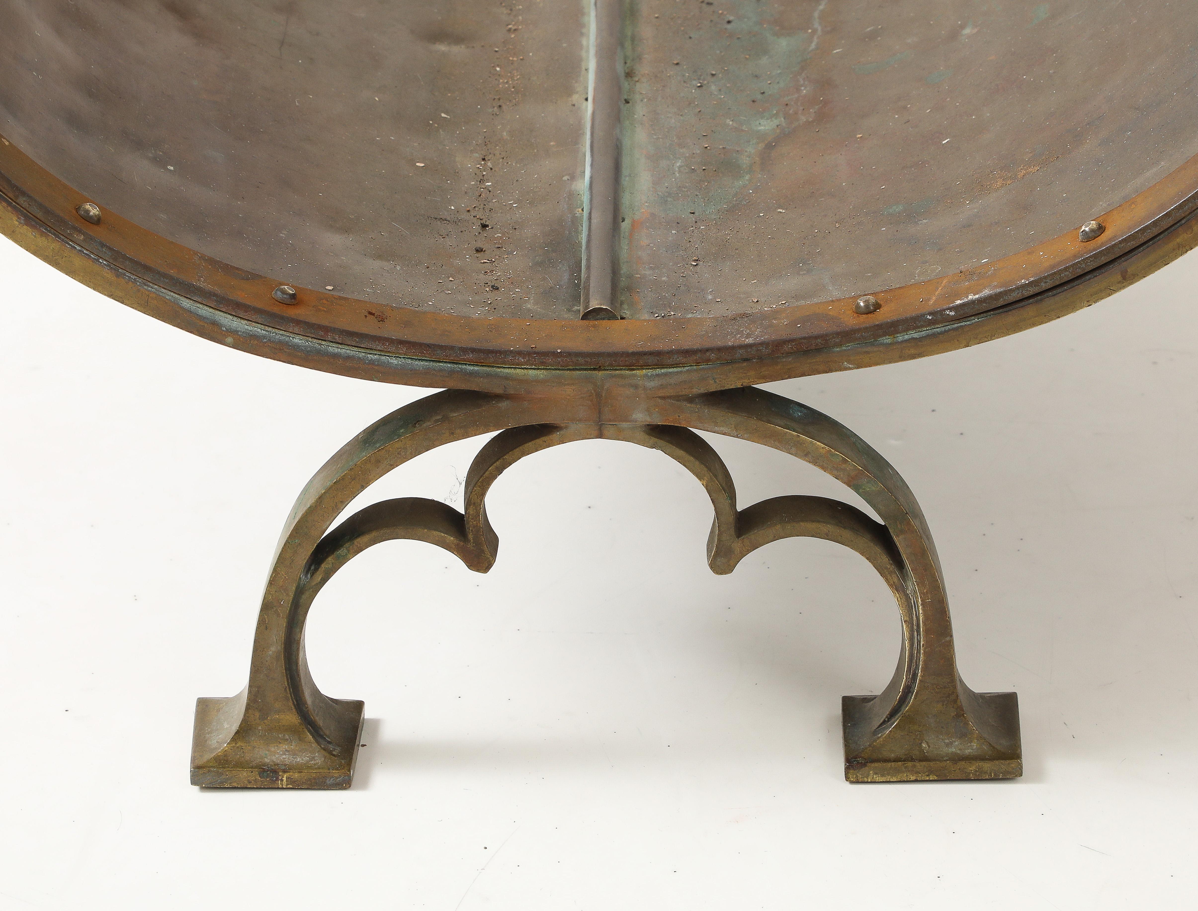 1960's Brass Lattice Lattice Fireplace Log Holder. For Sale 5