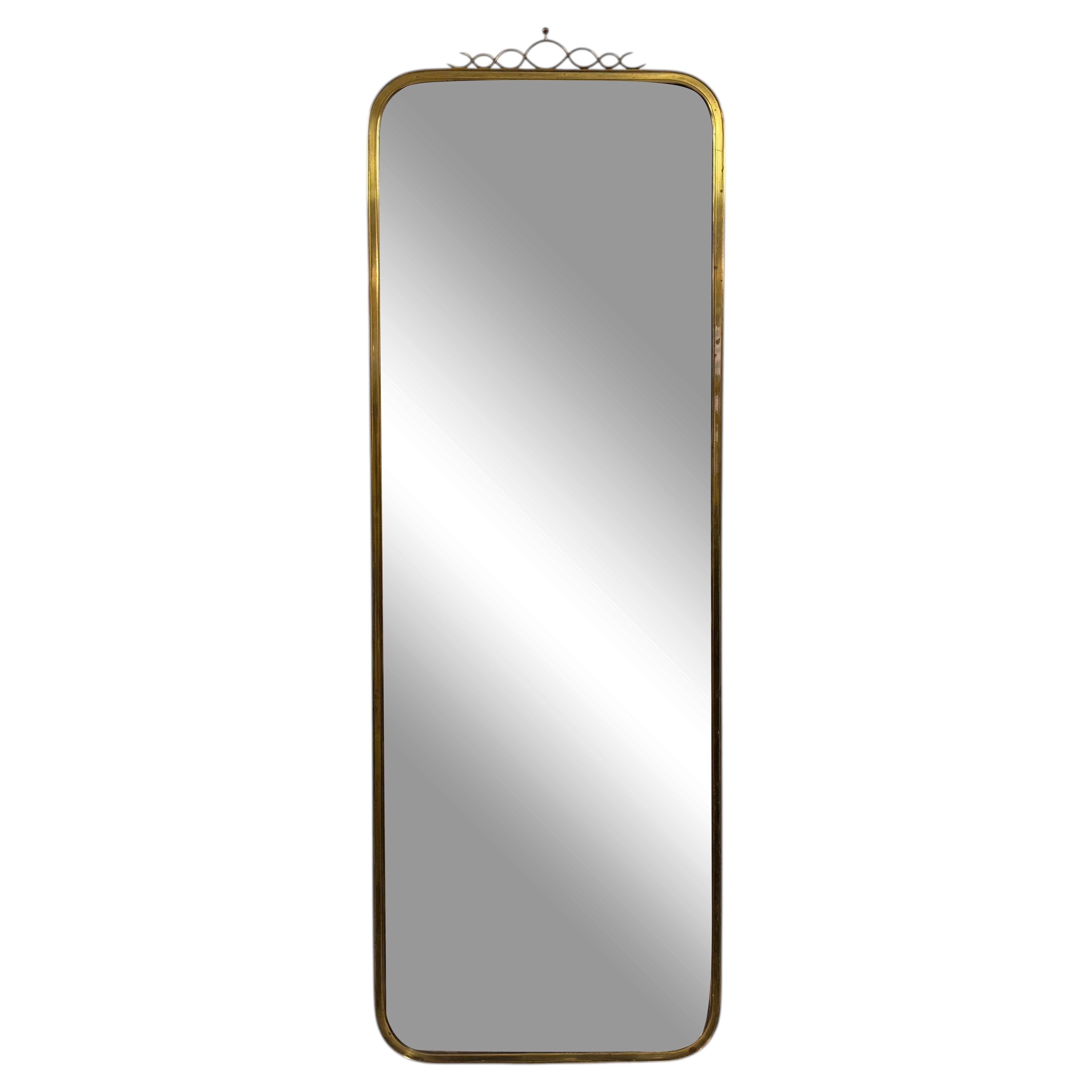 Mid-Century Brass Mirror by Münchner Zierspiegel, Germany, Circa 1960s