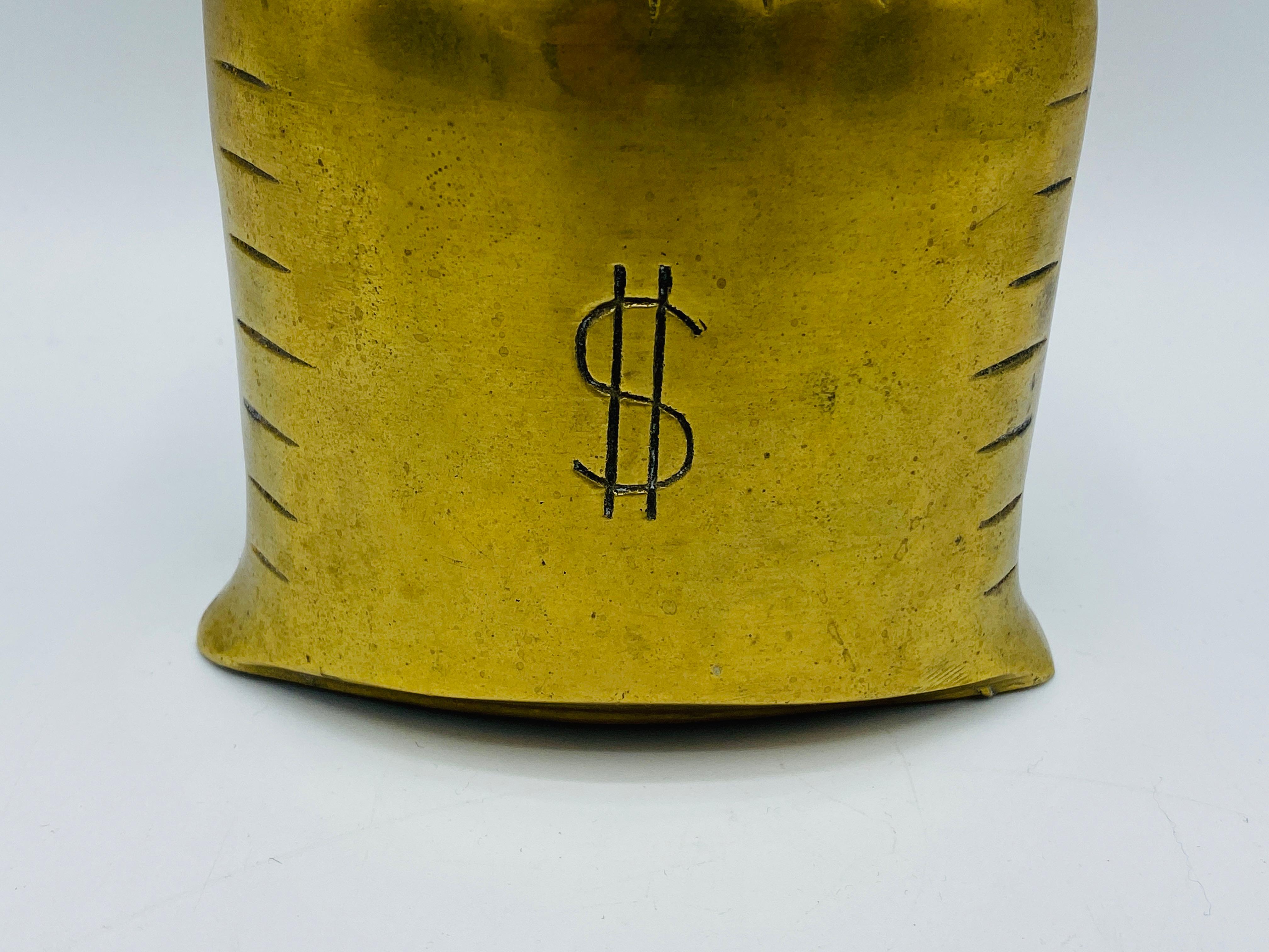 20th Century 1960s Brass Money '$' Bag
