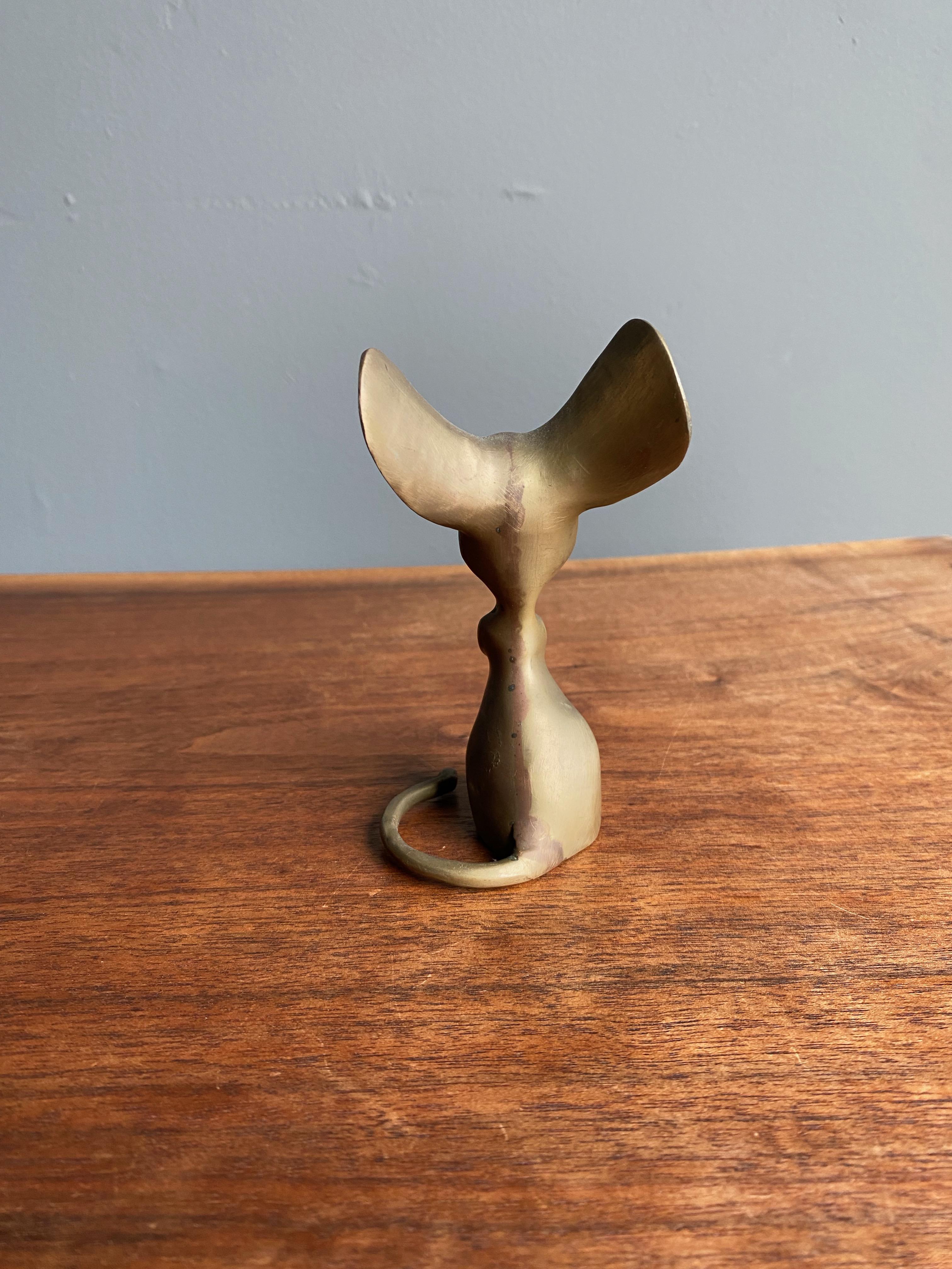 1960s Brass Mouse Figurine 2
