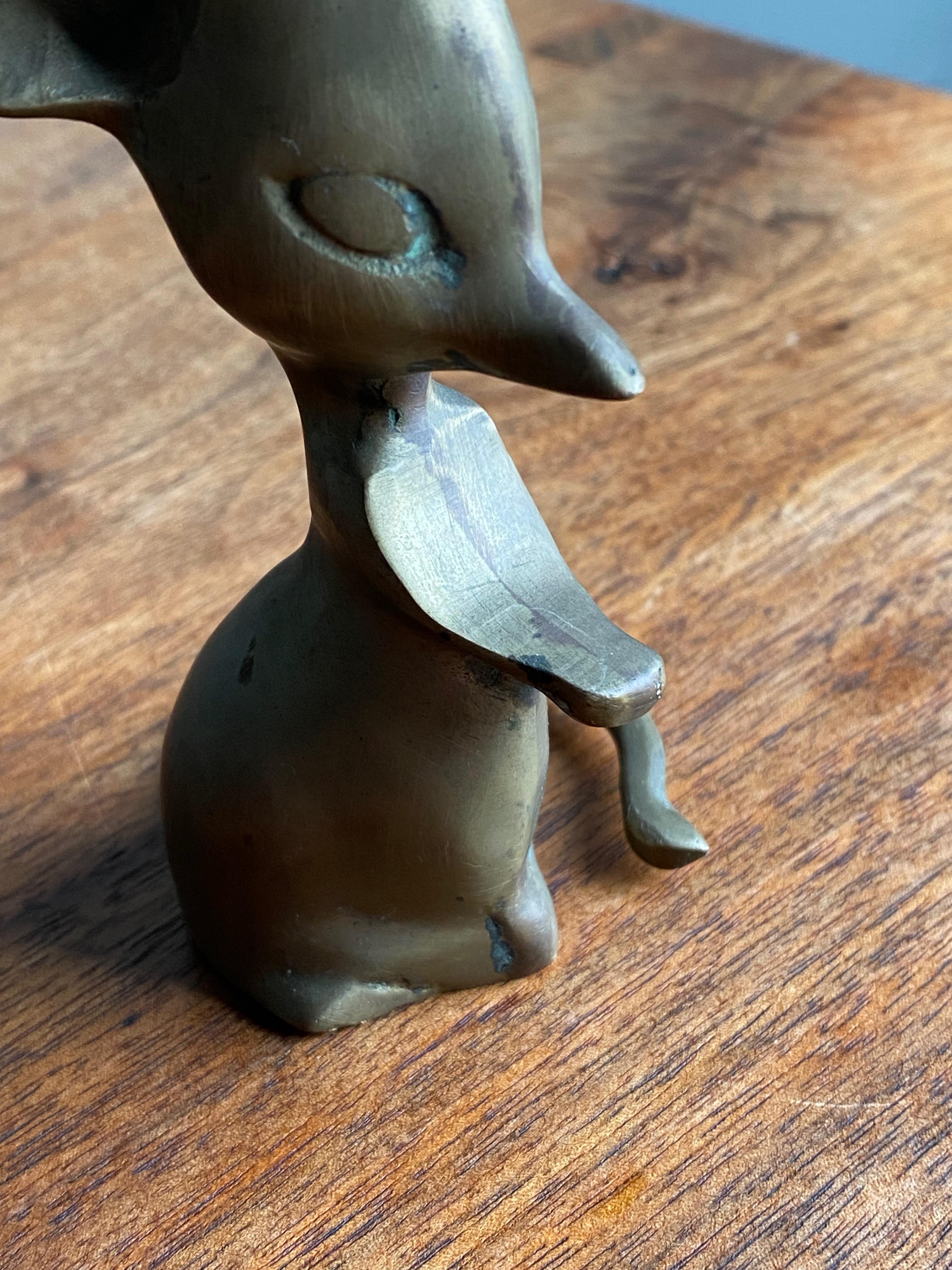 1960s Brass Mouse Figurine 3