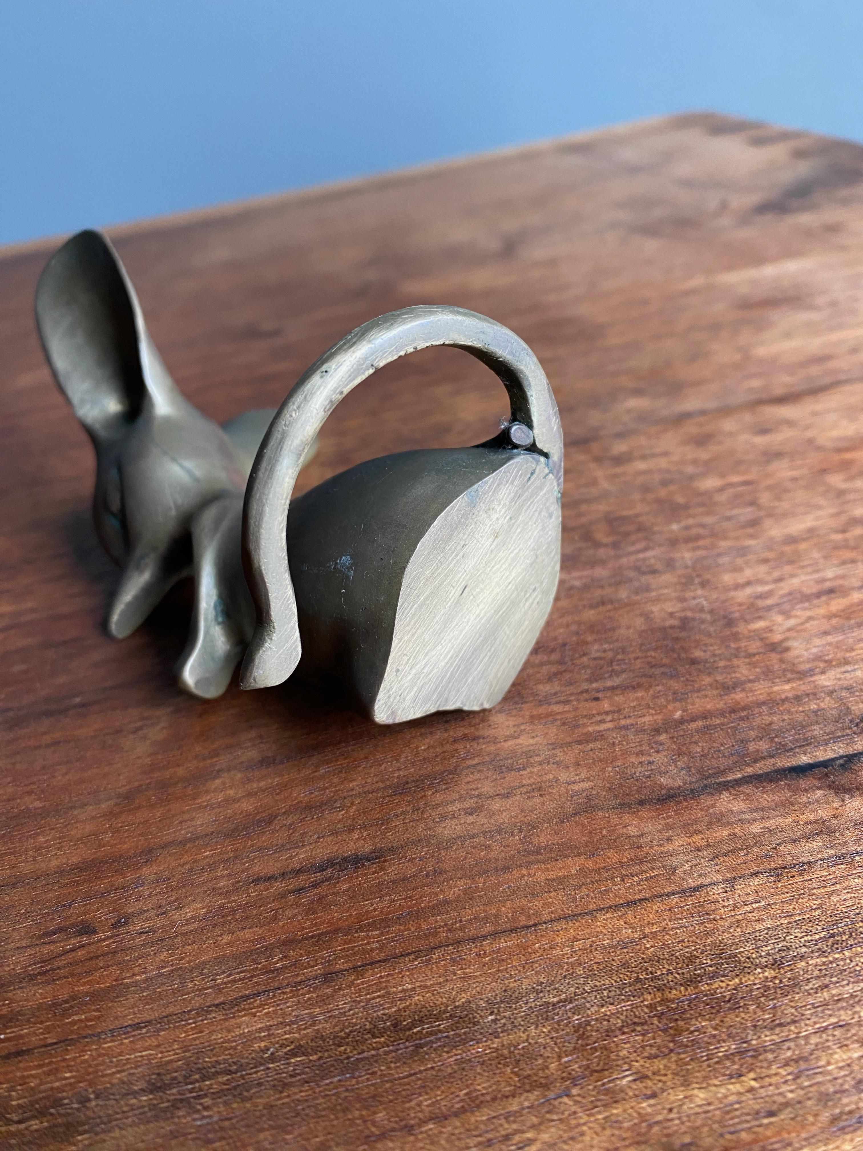 1960s Brass Mouse Figurine 4