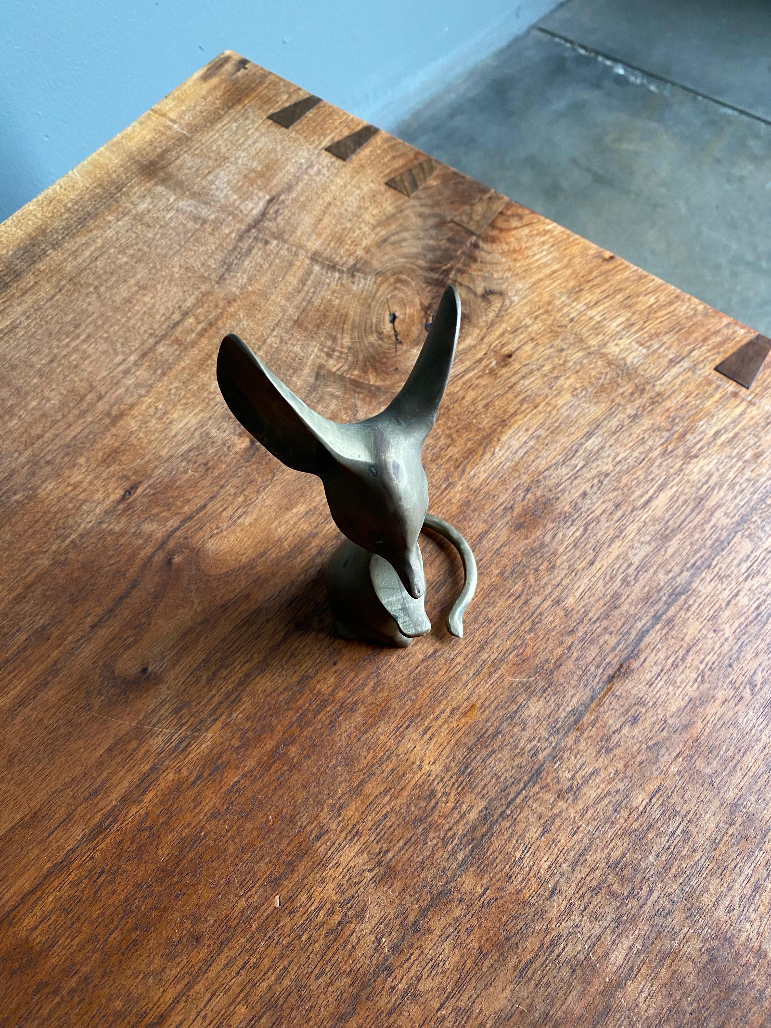 vintage brass mouse