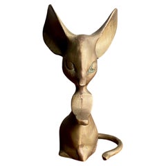 Vintage 1960s Brass Mouse Figurine