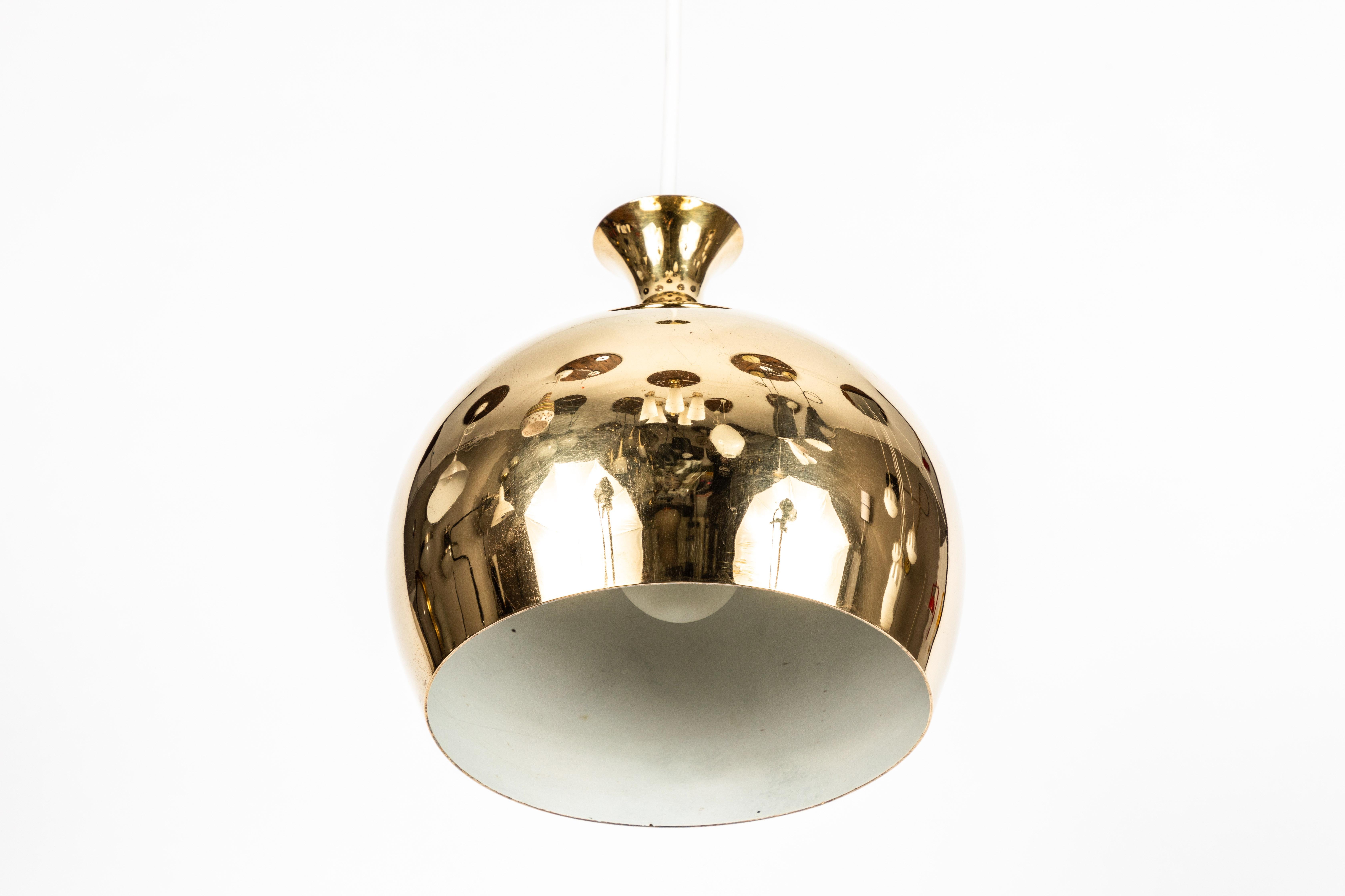 Metal 1960s Brass 'Onion' Pendants by Helge Zimdal for Falkenberg