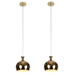 1960s Brass 'Onion' Pendants by Helge Zimdal for Falkenberg