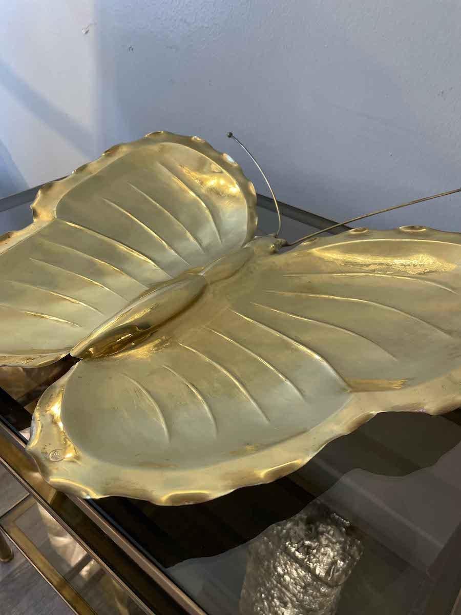 italien 1960 The Ornamental Butterfly' Plate en laiton
