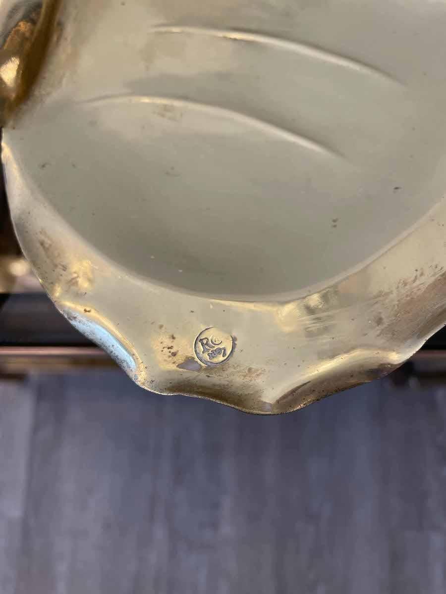 Embossed 1960s Brass Ornamental 'Butterfly' Plate