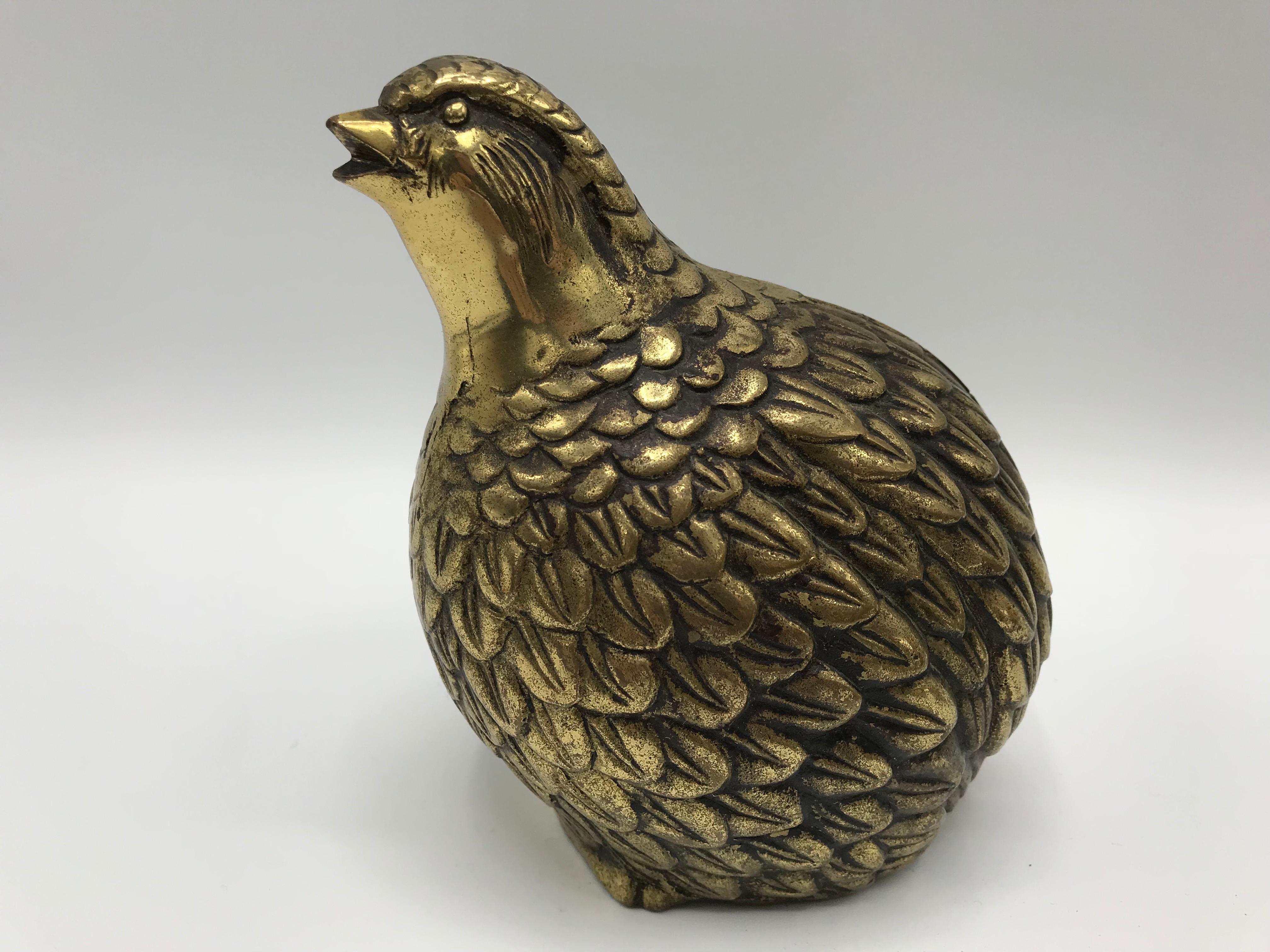 brass quail set