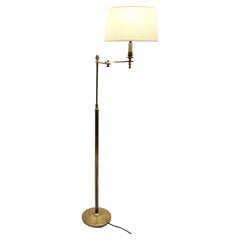 Vintage 1960s Brass Reading Floor Lamp or "Liseuse" in a Style of Maison Baguès