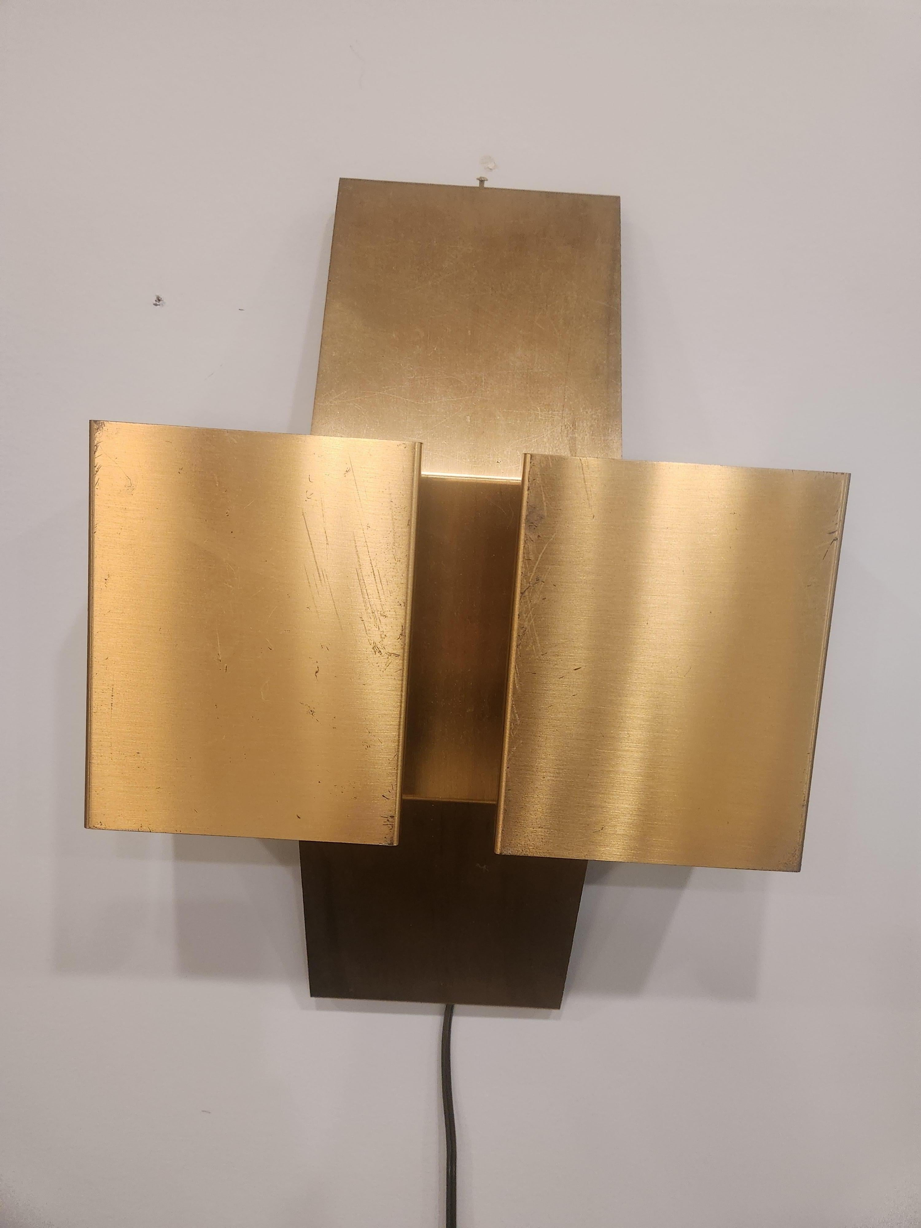 Lámparas de latón de los años 60 diseñadas por Jules Wabbes y modificadas por Christophe Gevers Latón en venta