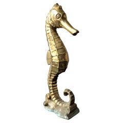 Vintage 1960s Brass Seahorse