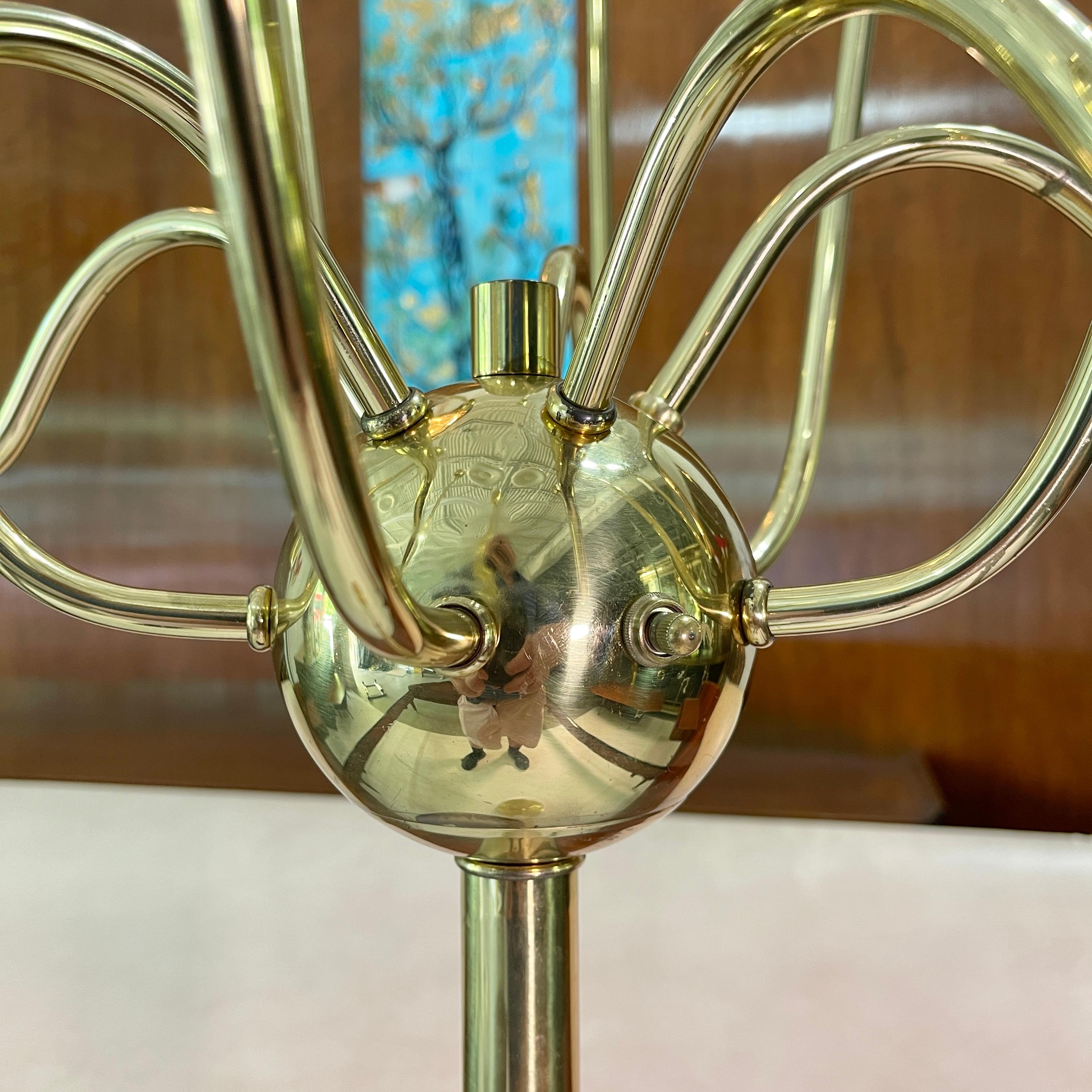 1960's Brass Sputnik Floor Lamp For Sale 4
