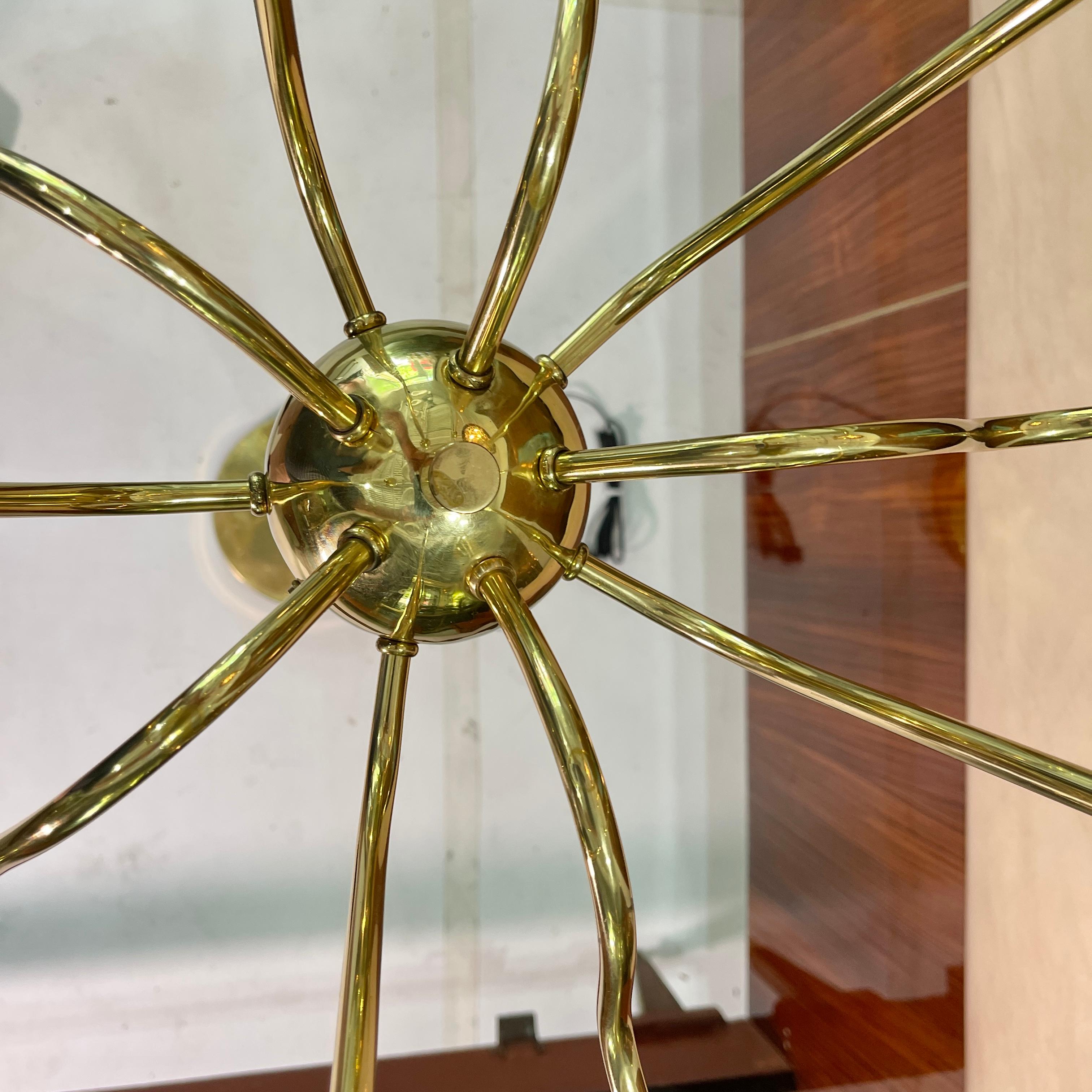 1960's Brass Sputnik Floor Lamp For Sale 7