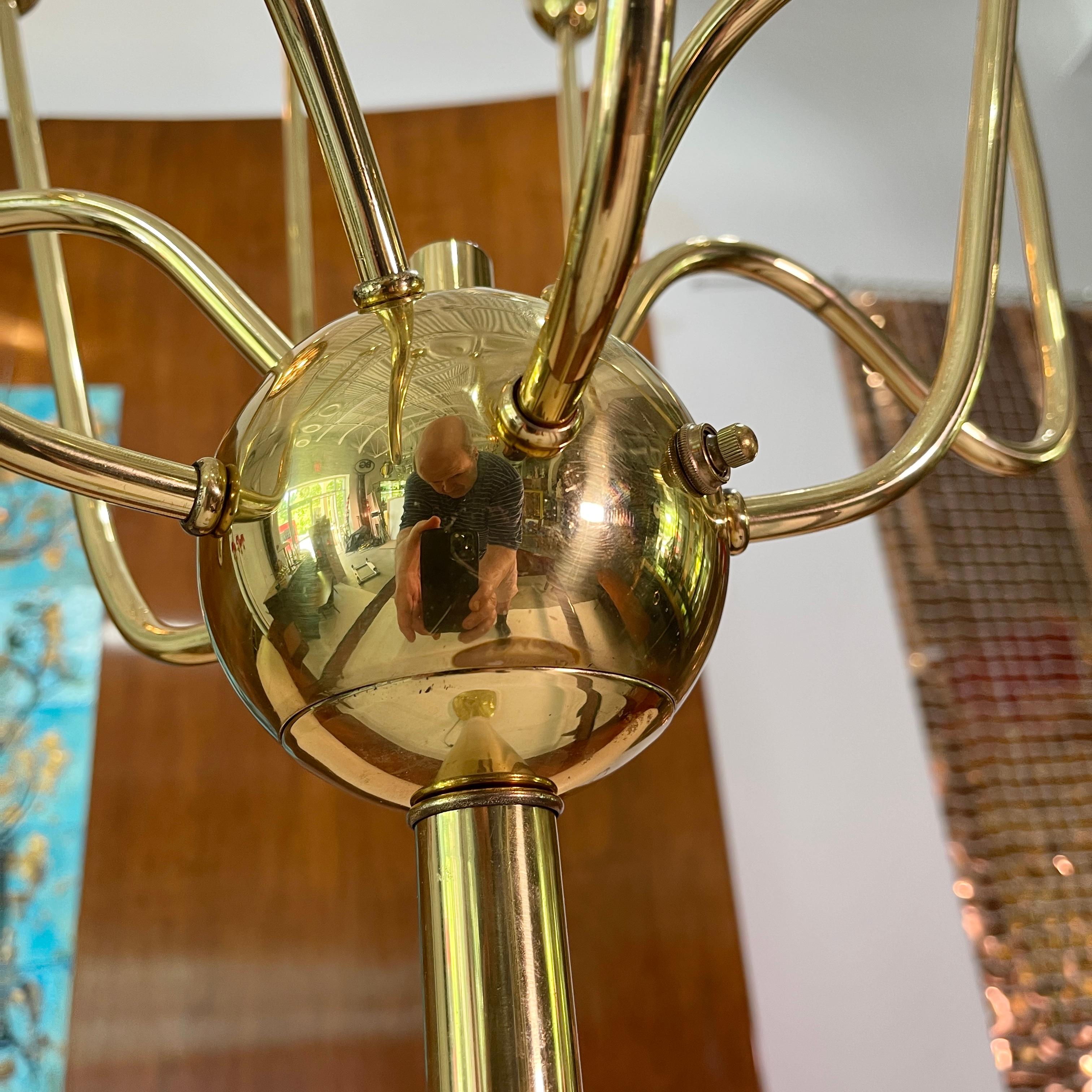 1960's Brass Sputnik Floor Lamp For Sale 8