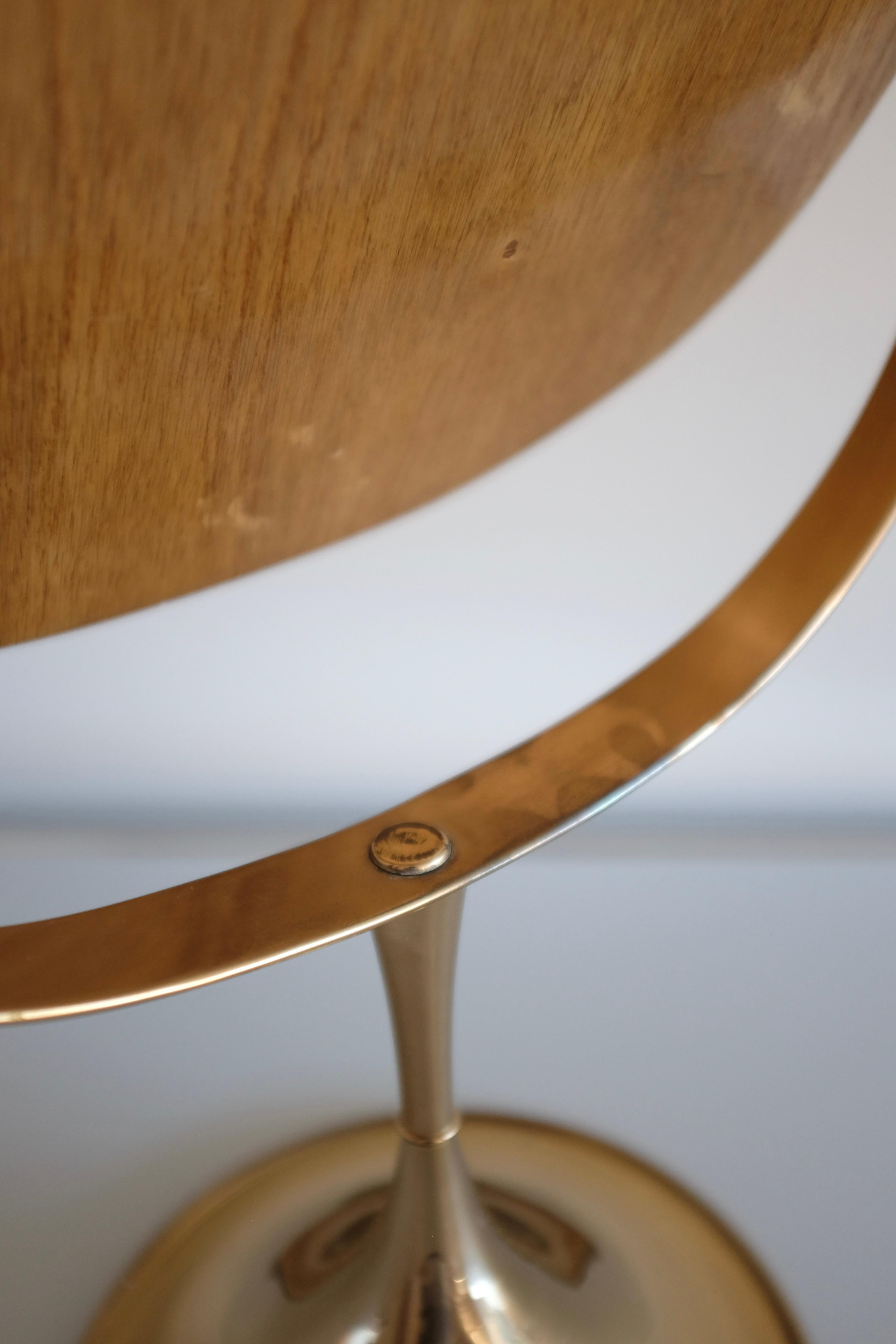 1960s Brass Table Mirror by Bergboms For Sale 1