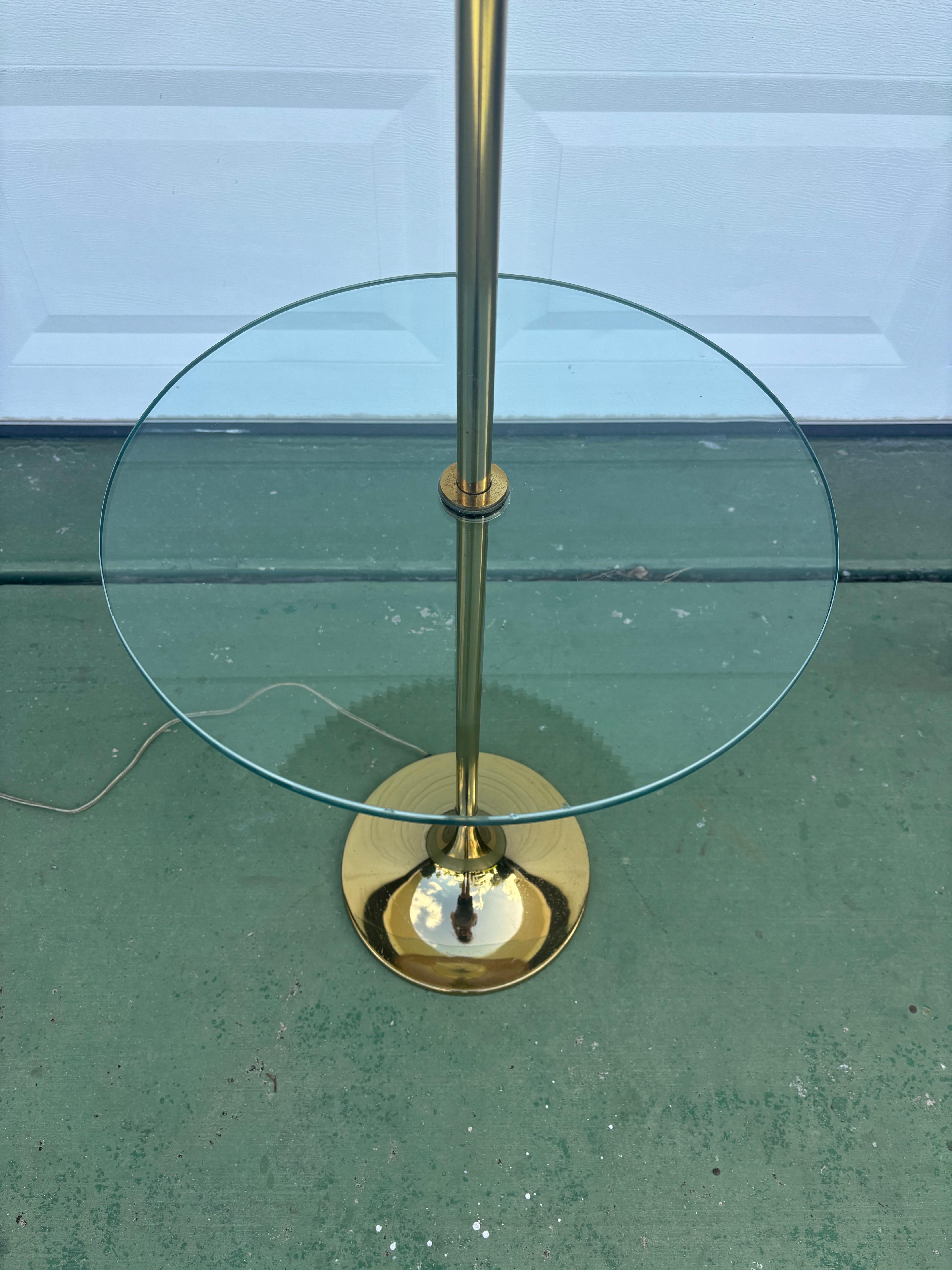 Mid-Century Modern 1960s Brass Table Tulip Floor Lamp by Bill Curry for Laurel For Sale