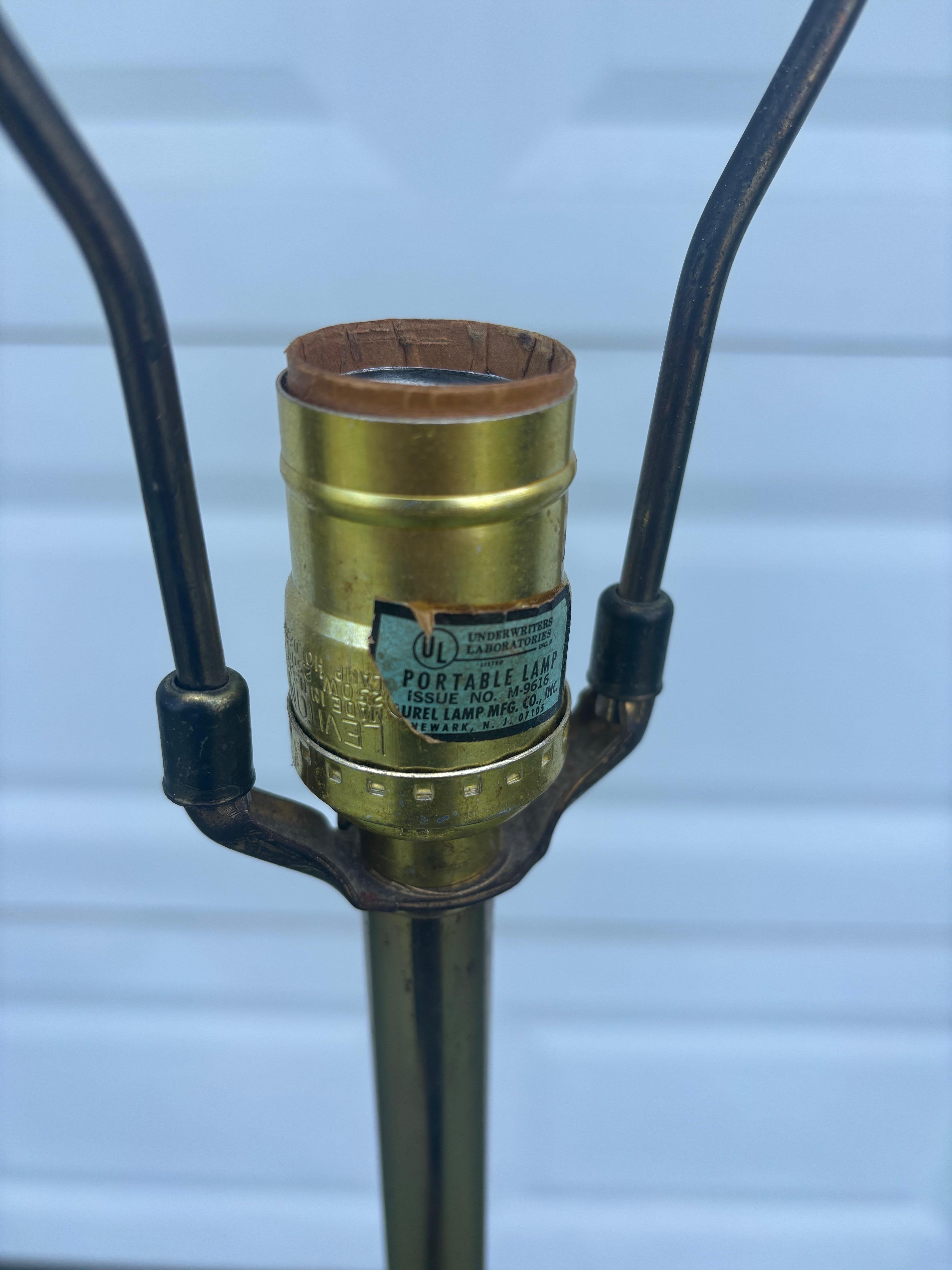 1960s Brass Table Tulip Floor Lamp by Bill Curry for Laurel For Sale 2