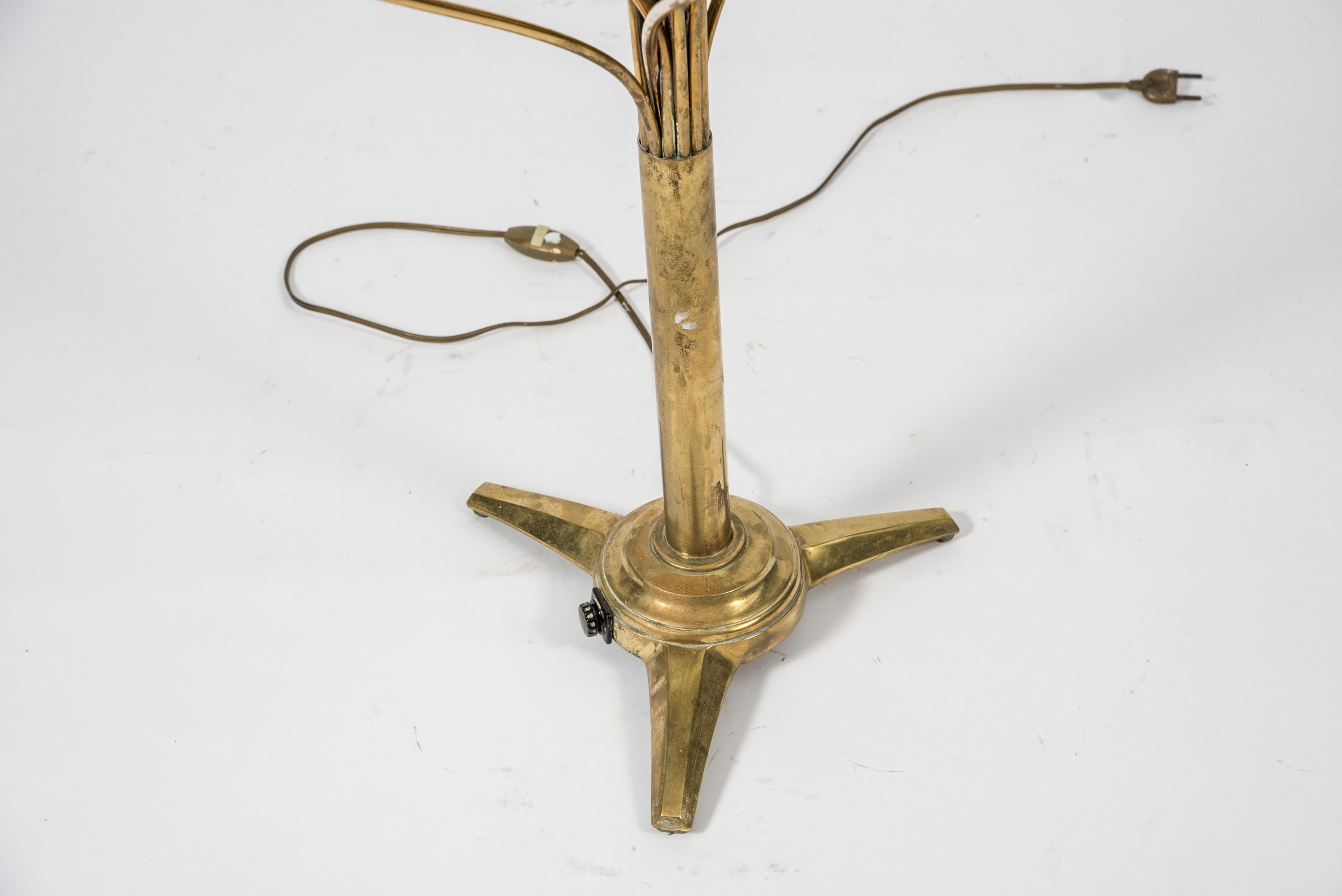 Mid-20th Century 1960s Brass Tall Lamp