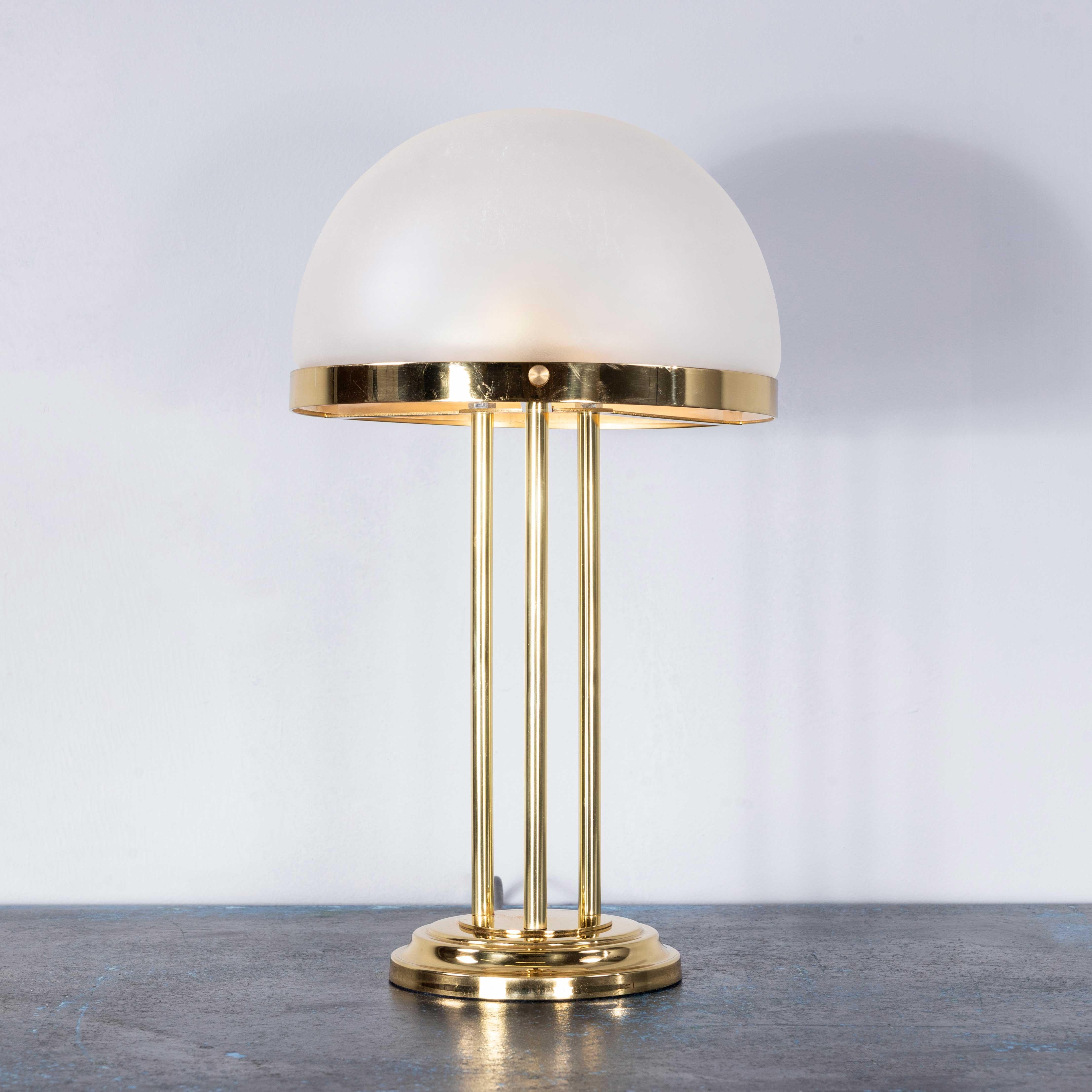 Mid-20th Century 1960's Brass Three Column Desk Original Lamp By  Kamenicky Senov