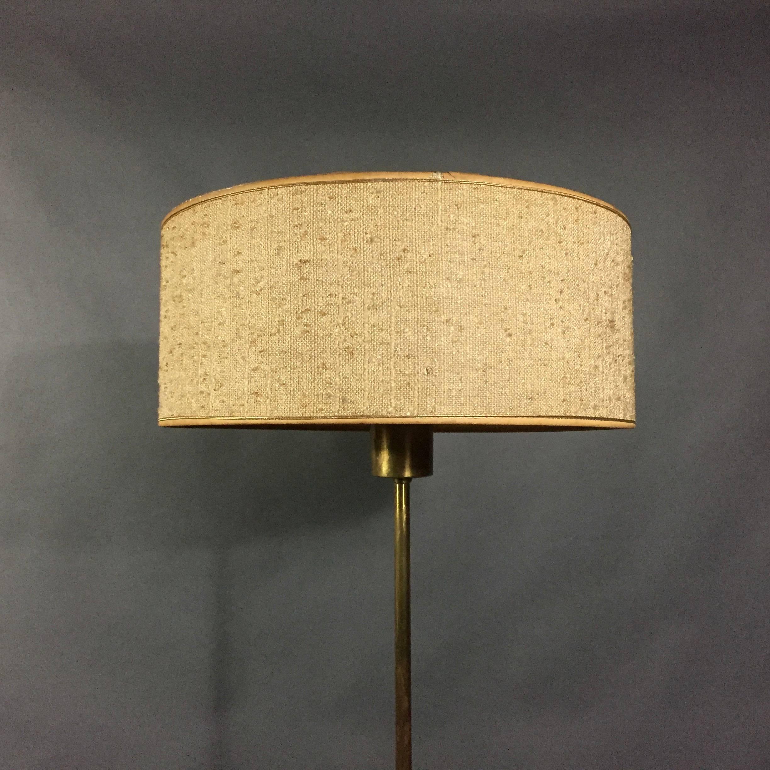 Perfectly balanced solid brass floor lamp with tripod 