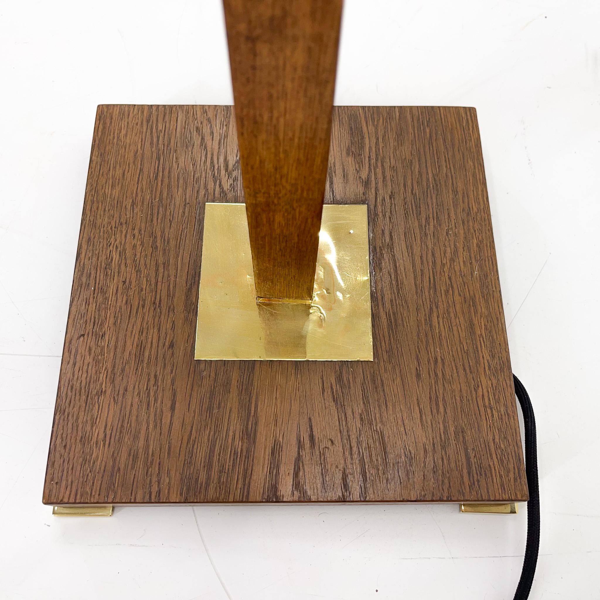 1960s Brass & Wood Floor Lamp, Denmark, Restored For Sale 2