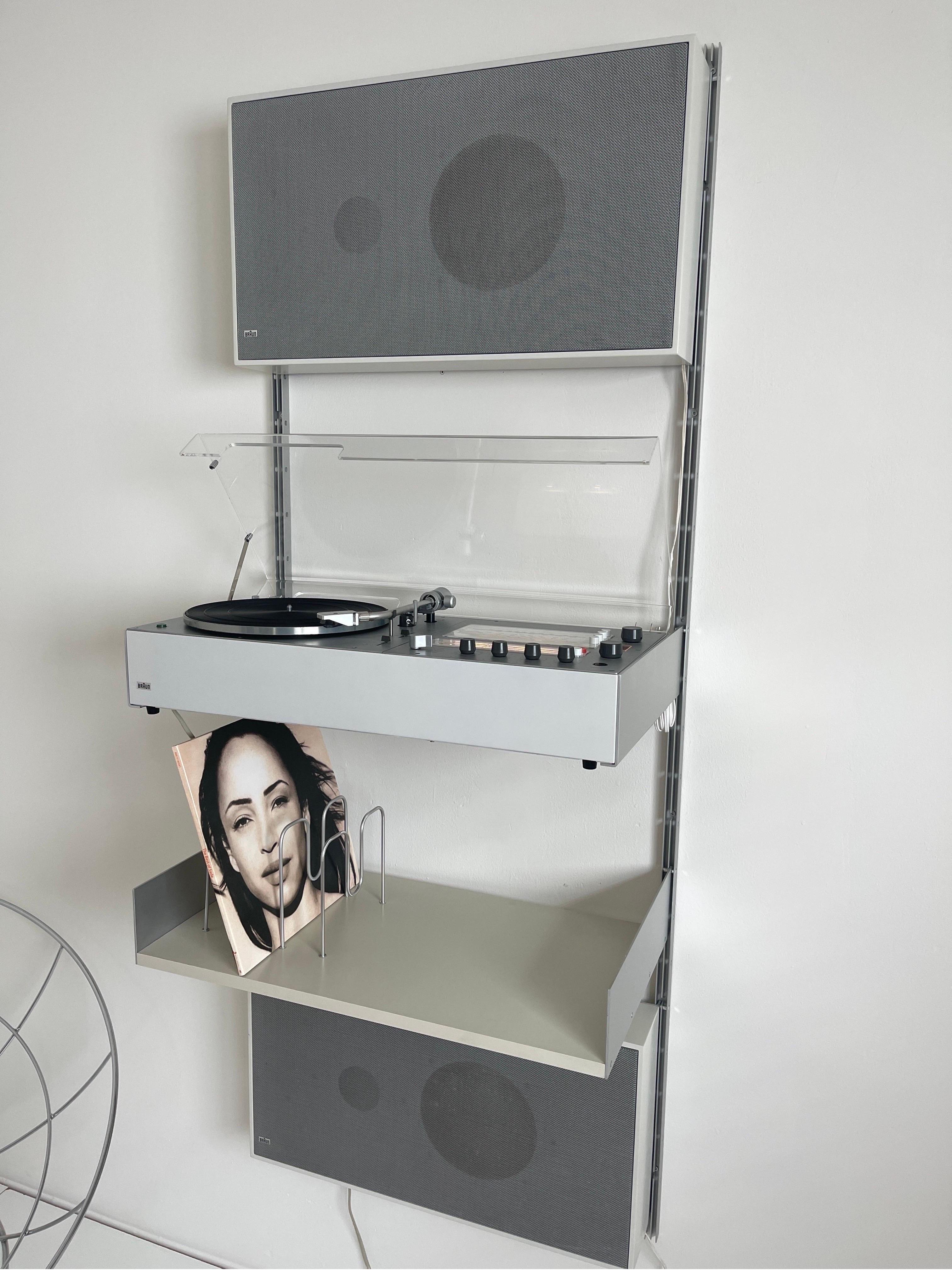 German Braun Audio wall mounted audio system designed by Dieter Rams 